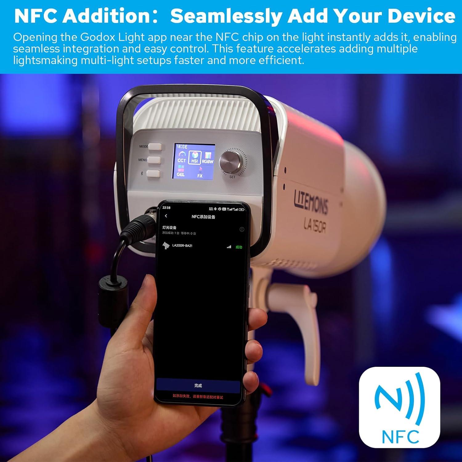 Godox LA150R Luz LED RGB 165W 57100Lux 1800K-10000K