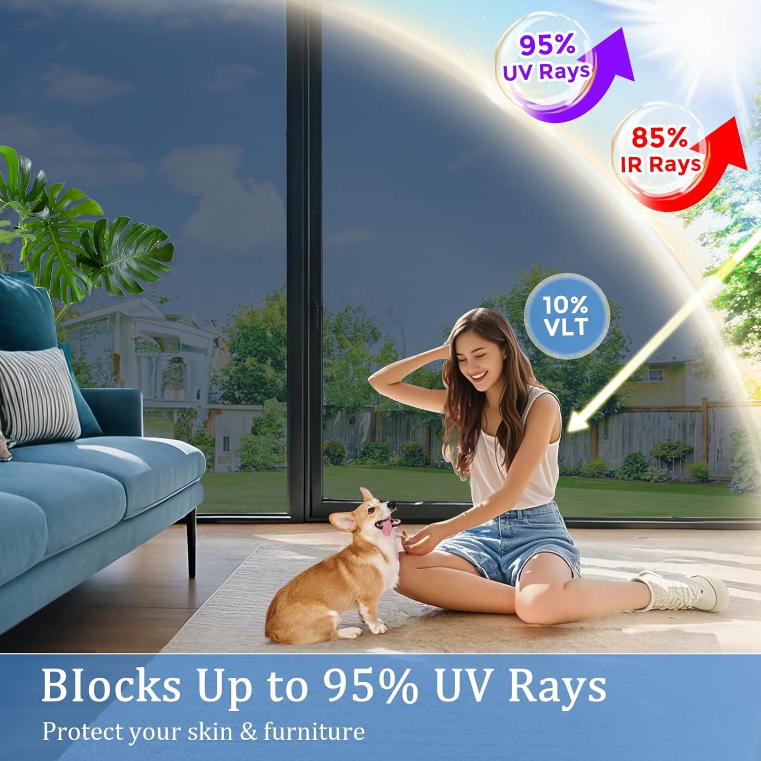 Película de Ventana Privada Coavas 60x300 cm Tinte Reflectante