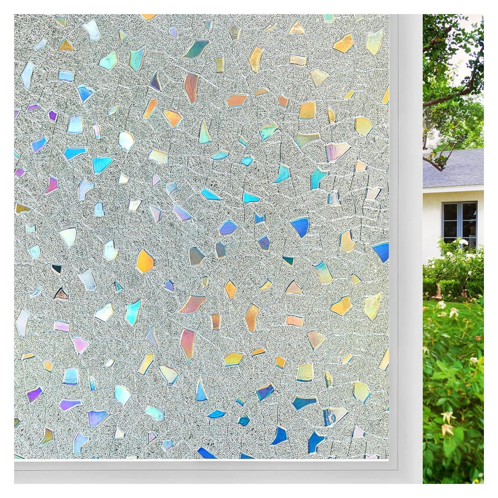 Película de Privacidad Coavas 3D Arcoíris 60x200 cm Vinilo