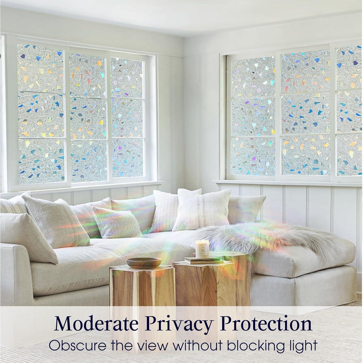 Película de Privacidad Coavas 3D Arcoíris 60x200 cm Vinilo