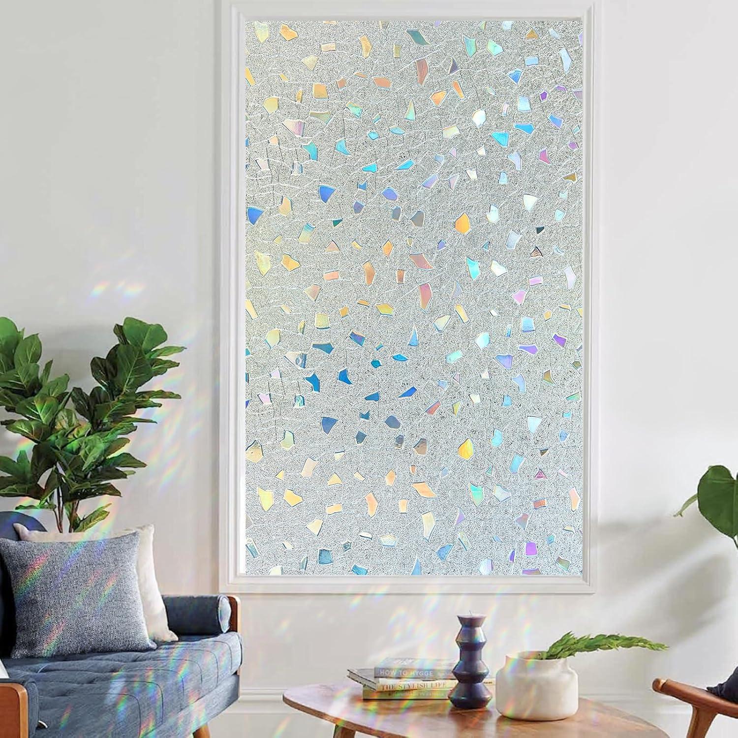 Película de Privacidad Coavas 3D Arcoíris 60x200 cm Vinilo