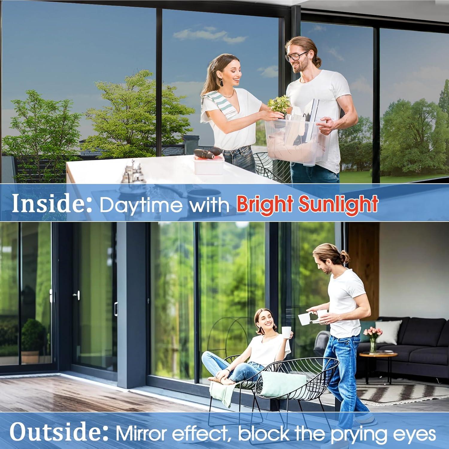 Película Reflectante Coavas 44.5x400.1cm, Bloqueo UV y Calor