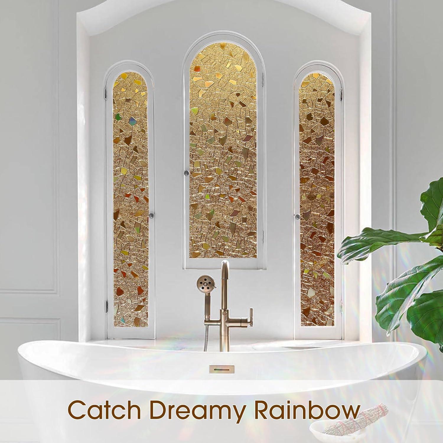 Película de Privacidad Coavas 3D Arcoíris 44.5x199.8cm Vinilo