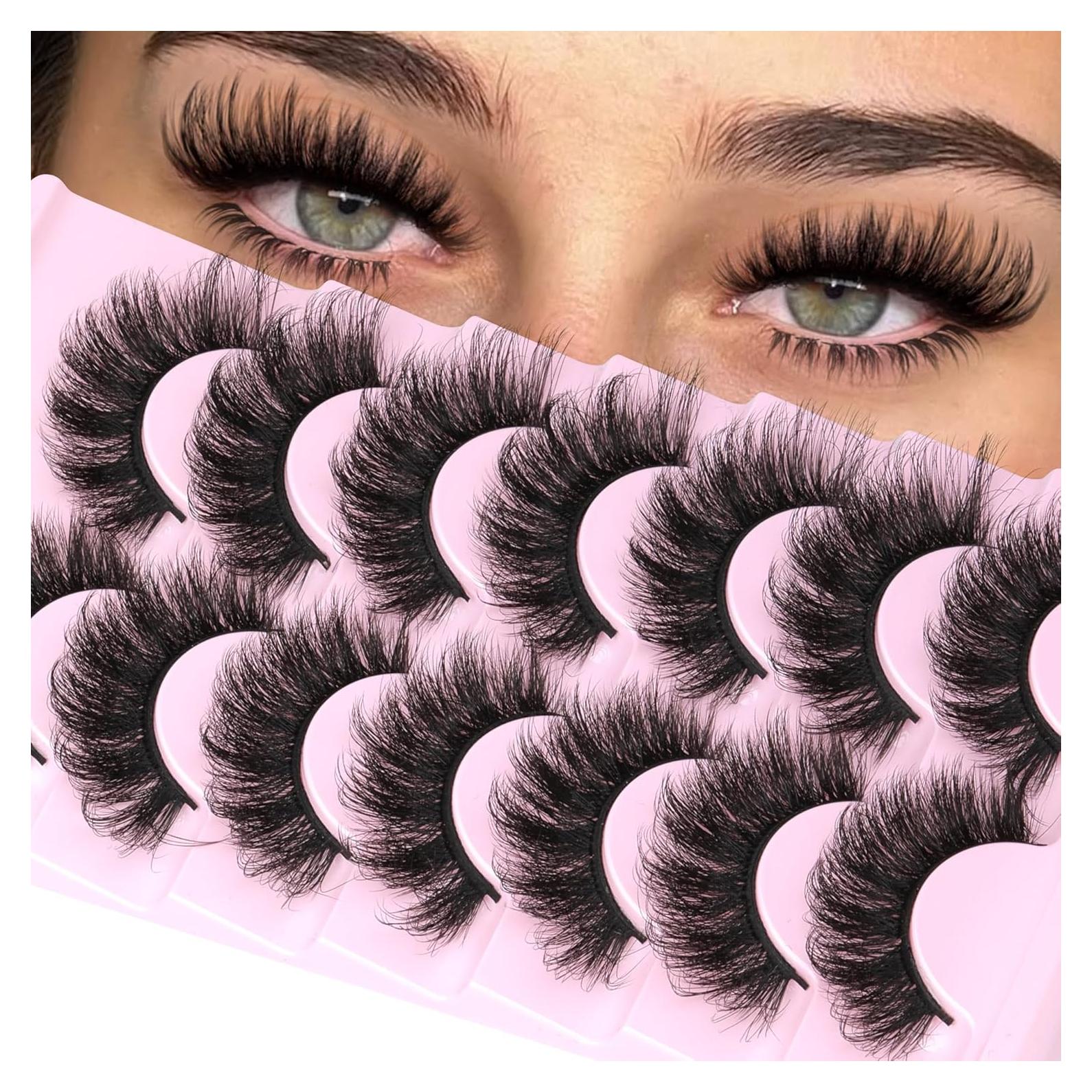 Pestañas Postizas Dramáticas ALICROWN 20MM 7 Pares Veganas