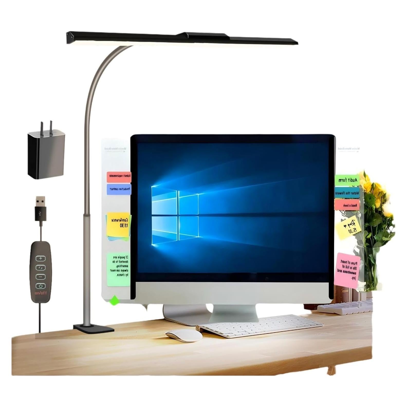 Lámpara de Escritorio LED LITREN 40 cm con 3 Modos y 10 Brillos