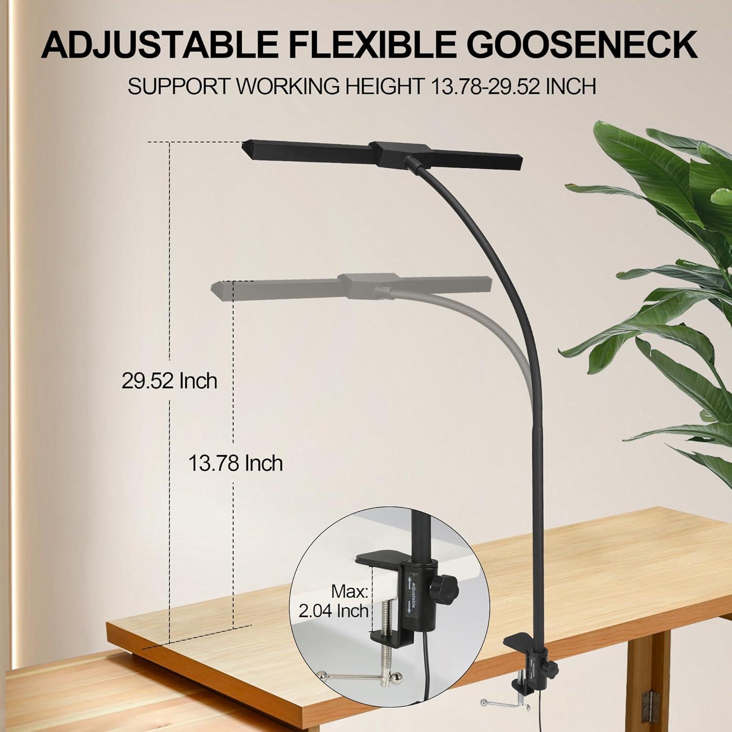 Lámpara de Escritorio LED LITREN 40 cm con 3 Modos y 10 Brillos