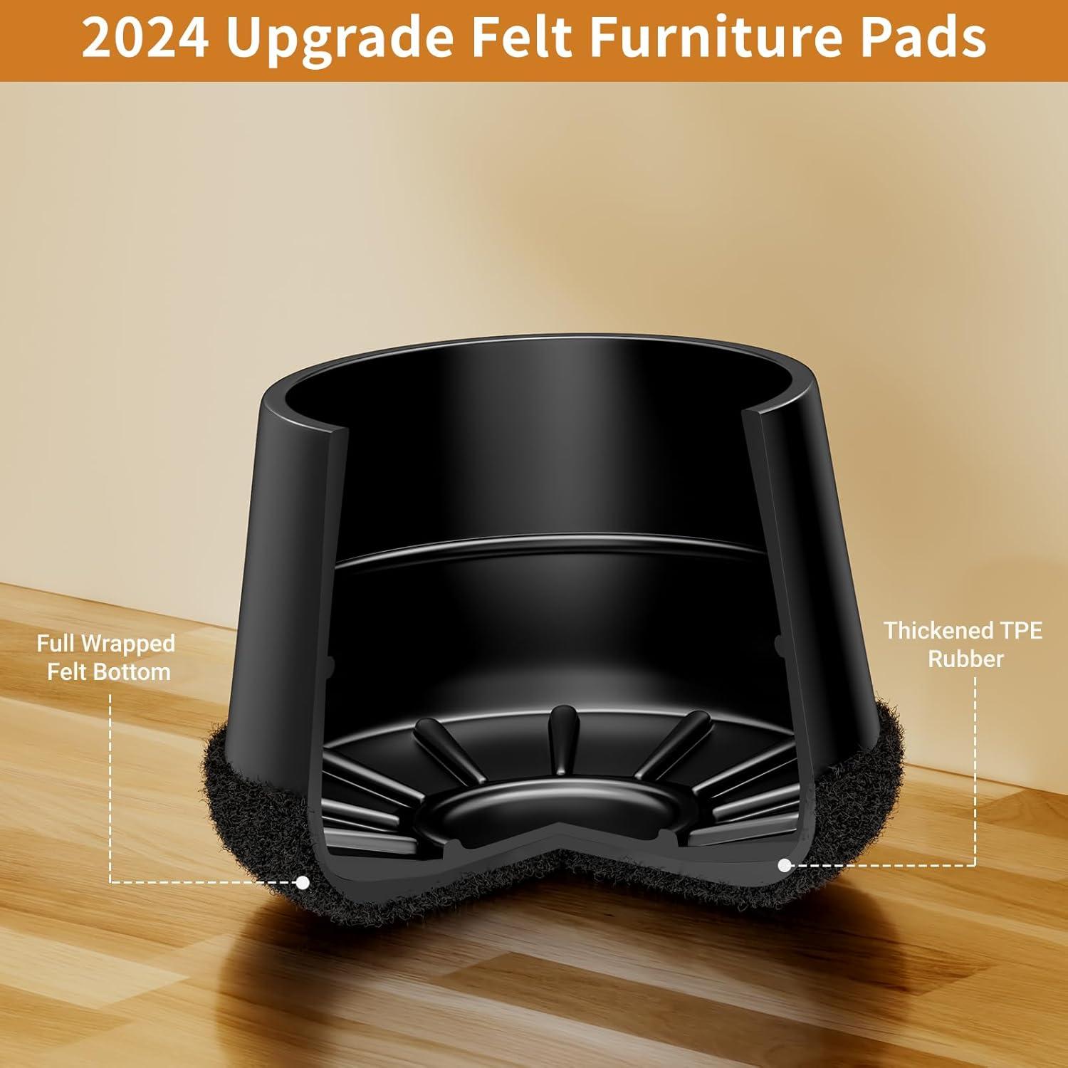 24 Protectores de Suelo para Patas de Silla Meldel - Extra Pequeño