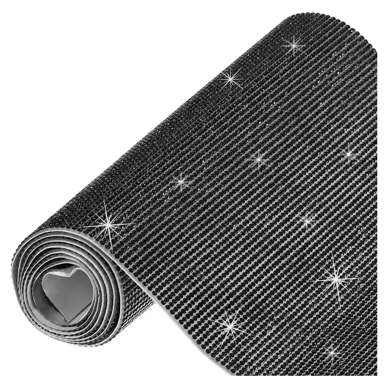 Hoja de Cristales Brillantes Autoadhesiva MECCANIXITY 100x20cm Negro