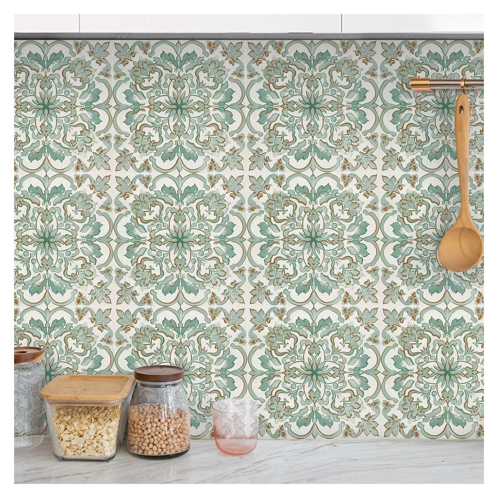 Calcomanías de Azulejos Cuadrados Vintage AM AMAONM 10pcs 20x20cm