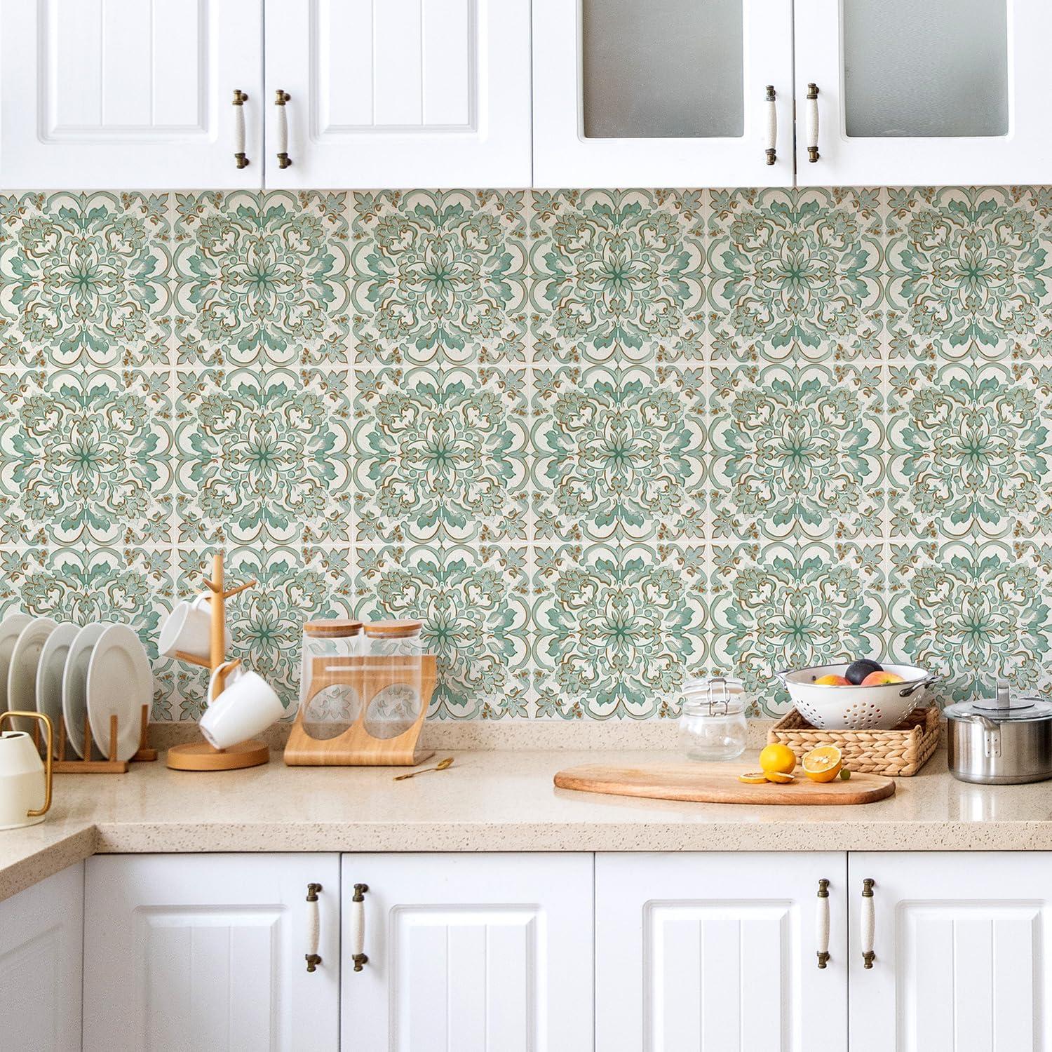 Calcomanías de Azulejos Cuadrados Vintage AM AMAONM 10pcs 20x20cm