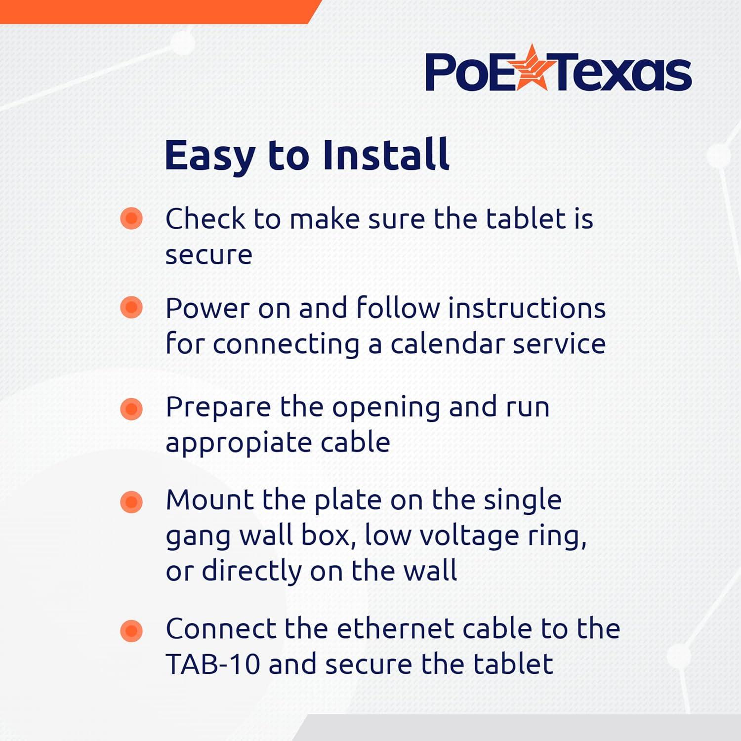 Programador de Reuniones PoE Texas 8" Pantalla Táctil