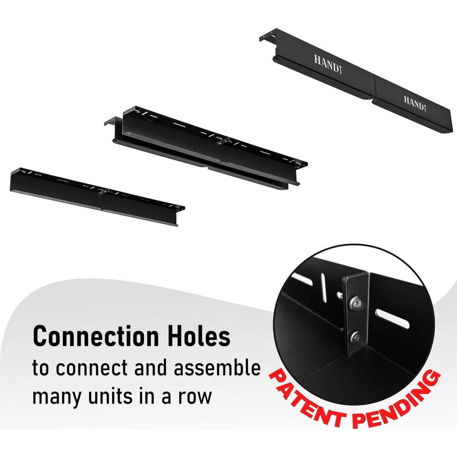 Estante de Almacenamiento en Techo HANDT 4 Juegos Negro 102L