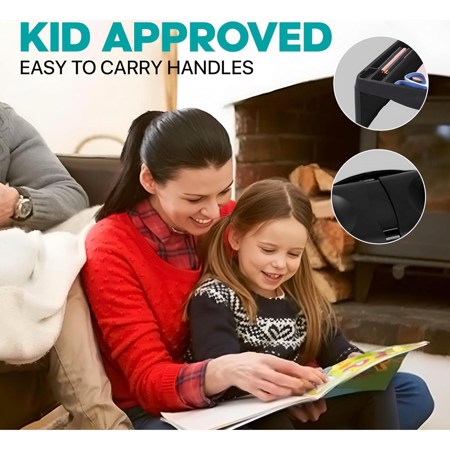 Escritorio Plegable Mavo Craft Negro con Almacenamiento 44.5x30.5 cm