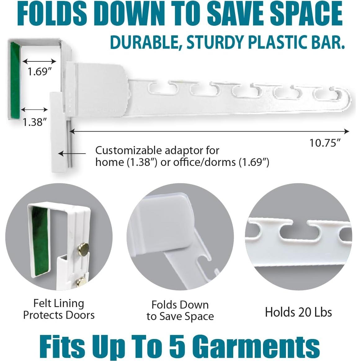 Organizador de Perchas sobre la Puerta Wonder Hanger 2-Pack Blanco