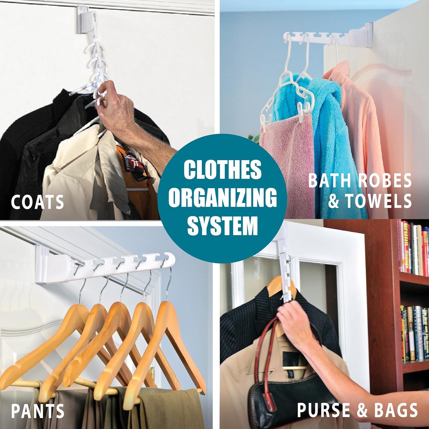 Organizador de Perchas sobre la Puerta Wonder Hanger 2-Pack Blanco