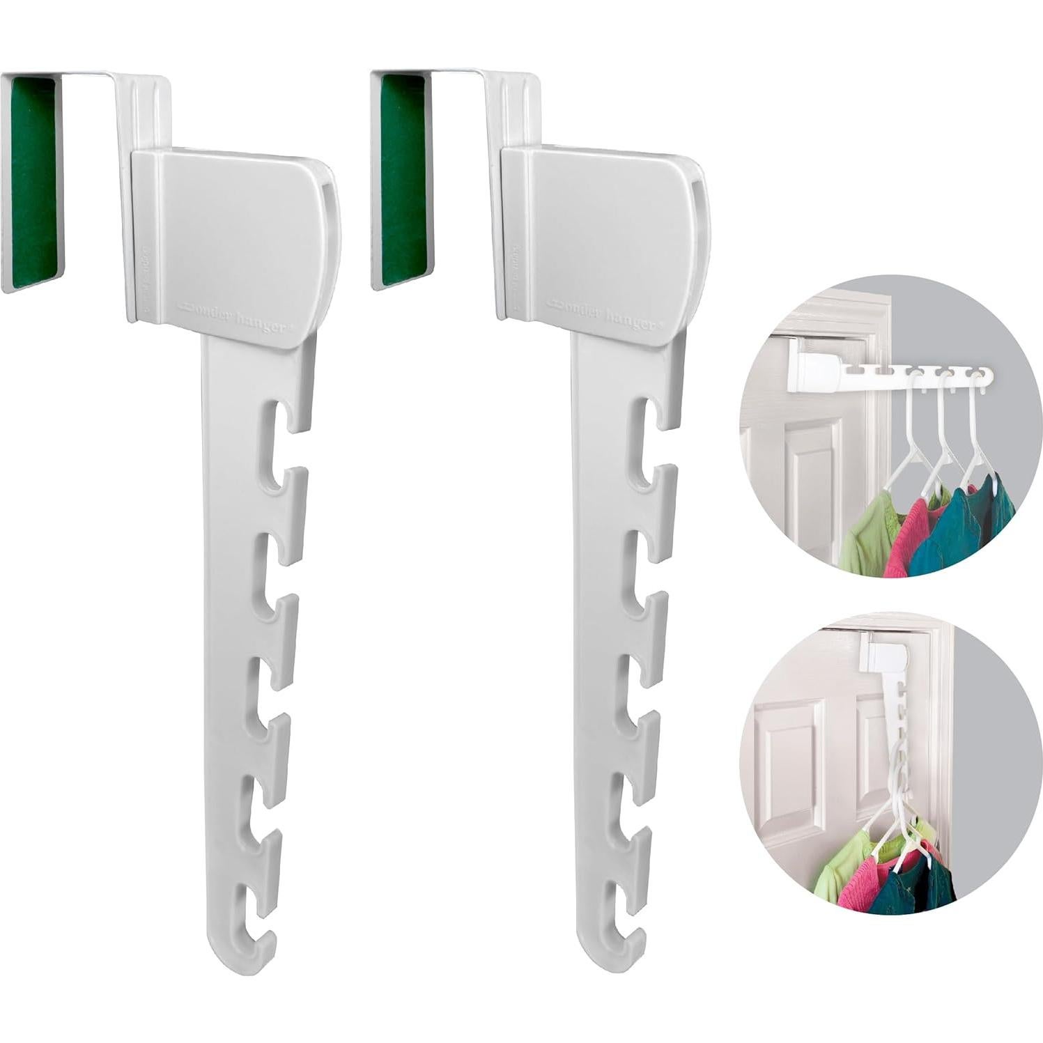 Organizador de Perchas sobre la Puerta Wonder Hanger 2-Pack Blanco