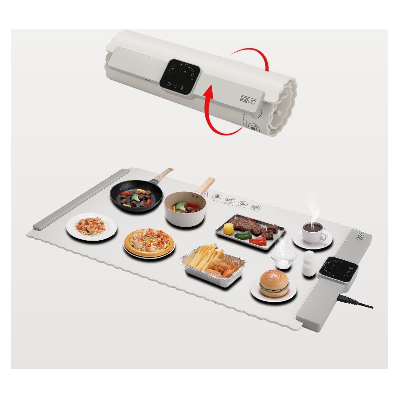 Bandeja Calentadora Eléctrica BTUP 66x39cm 5 Temperaturas Crema