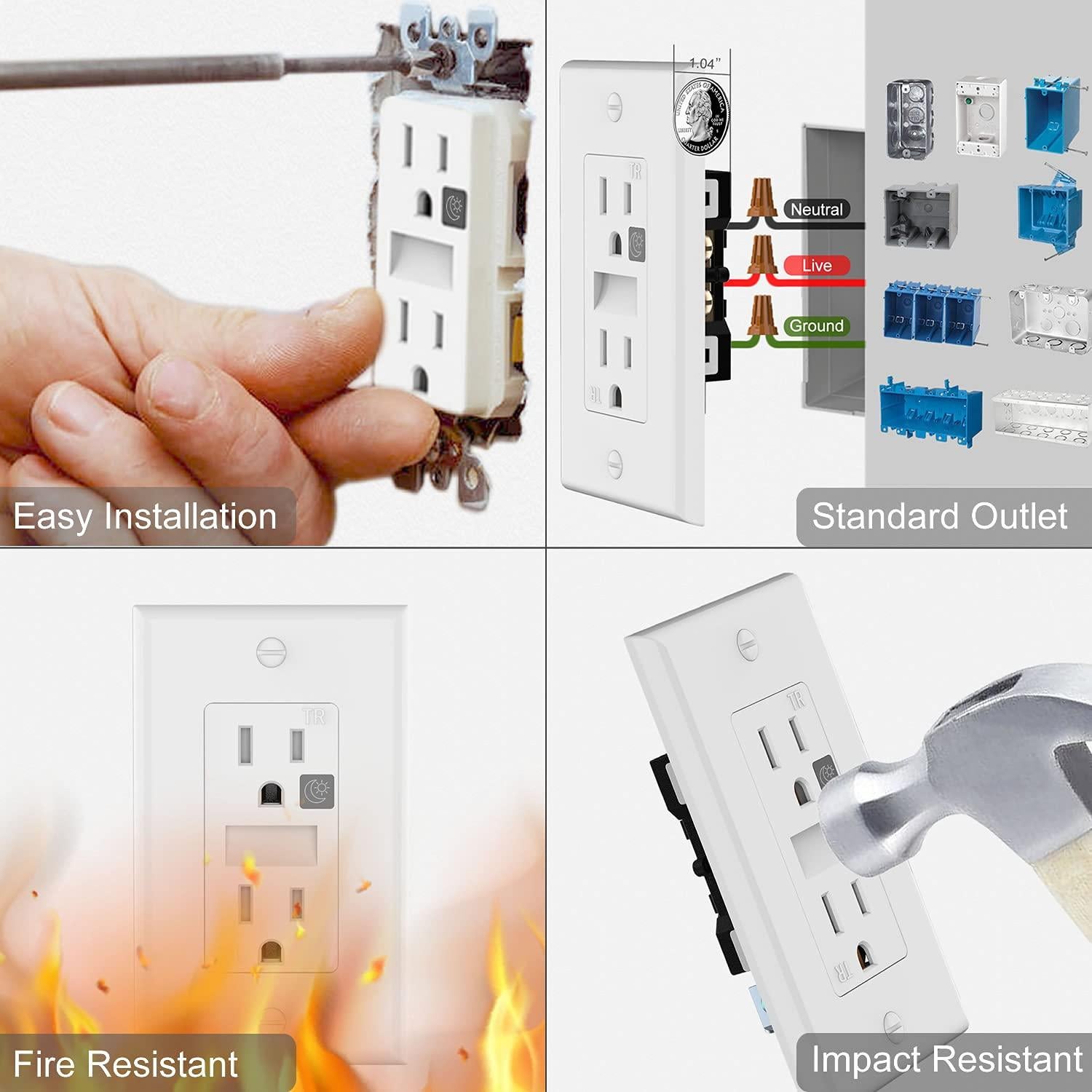 Luz Nocturna LED Enchufable SOZULAMP MG-105C 0.3W Blanco Cálido