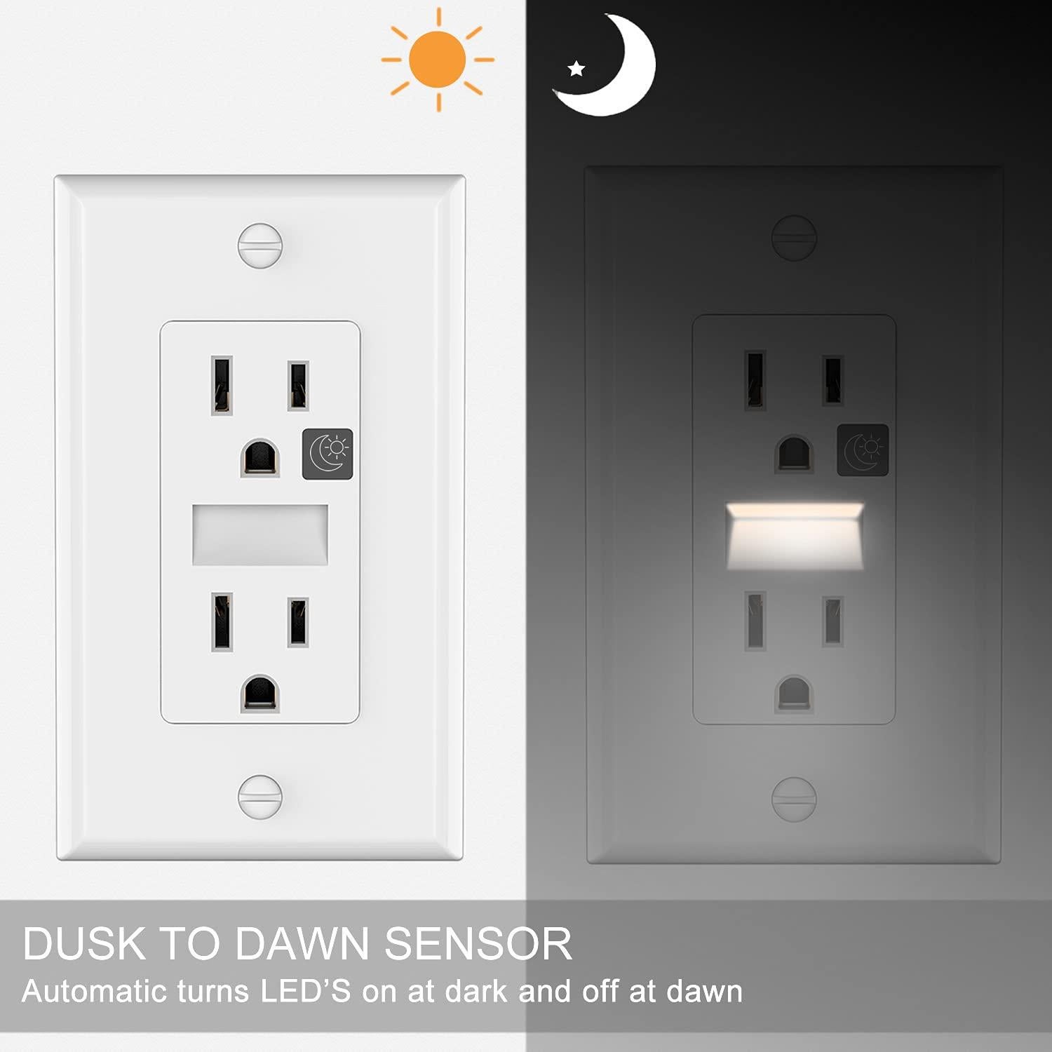 Luz Nocturna LED Enchufable SOZULAMP MG-105C 0.3W Blanco Cálido