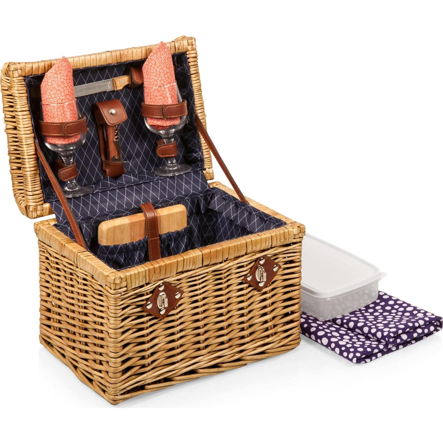 Cesta de Picnic Napa para 2 - Picnic Time - Vino y Queso