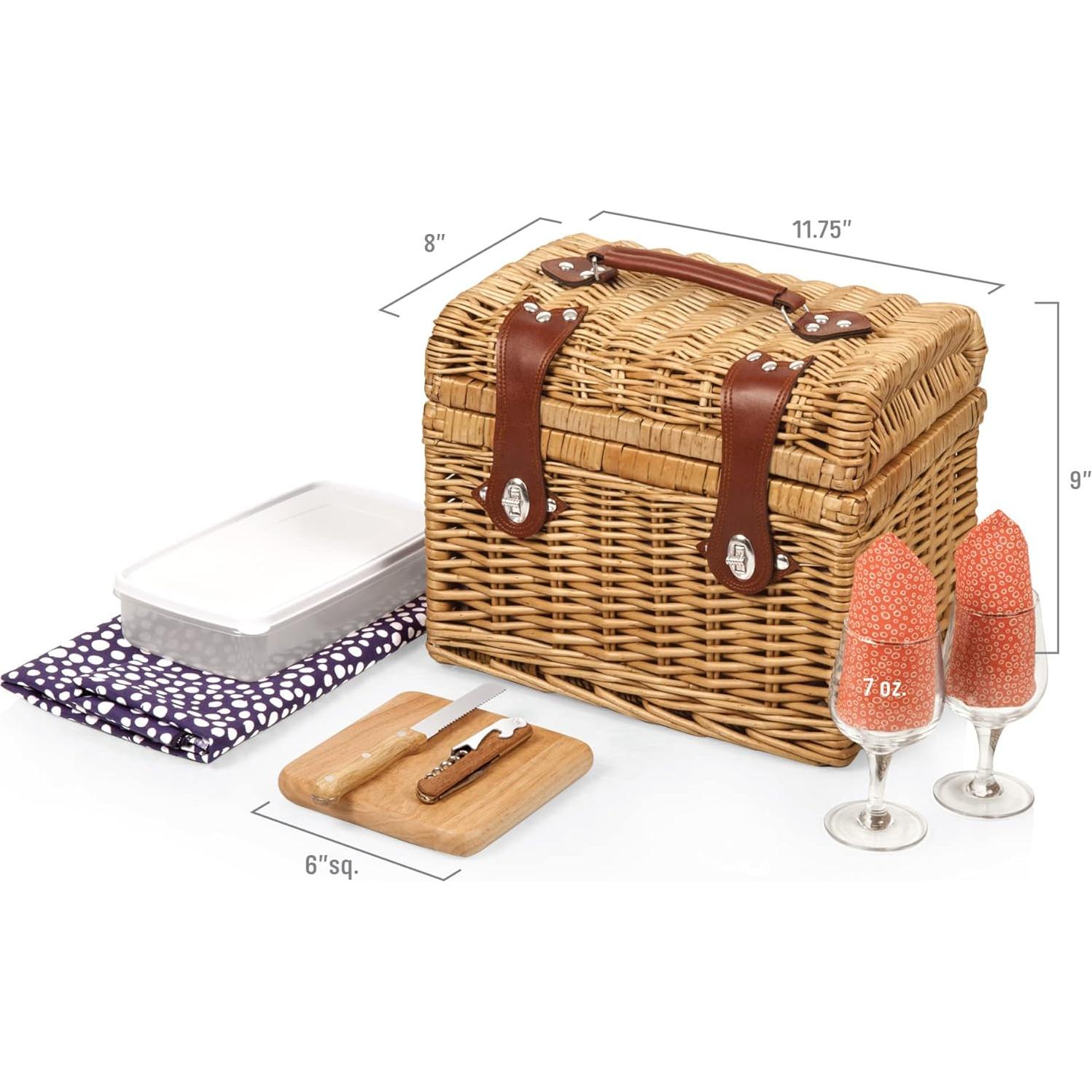 Cesta de Picnic Napa para 2 - Picnic Time - Vino y Queso