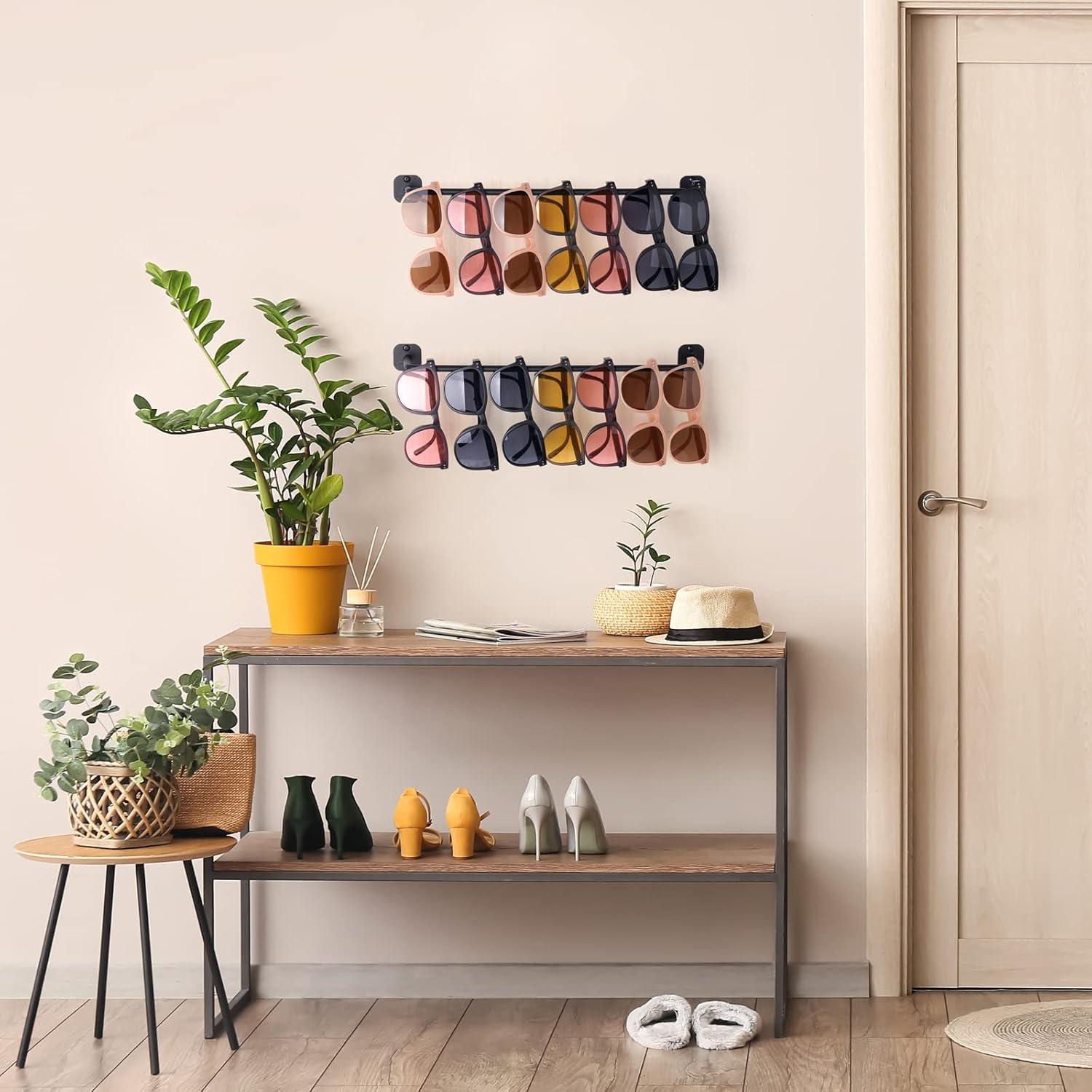 Soporte de Sombreros Montado en Pared HYDERMUS 24 Gorras Negro