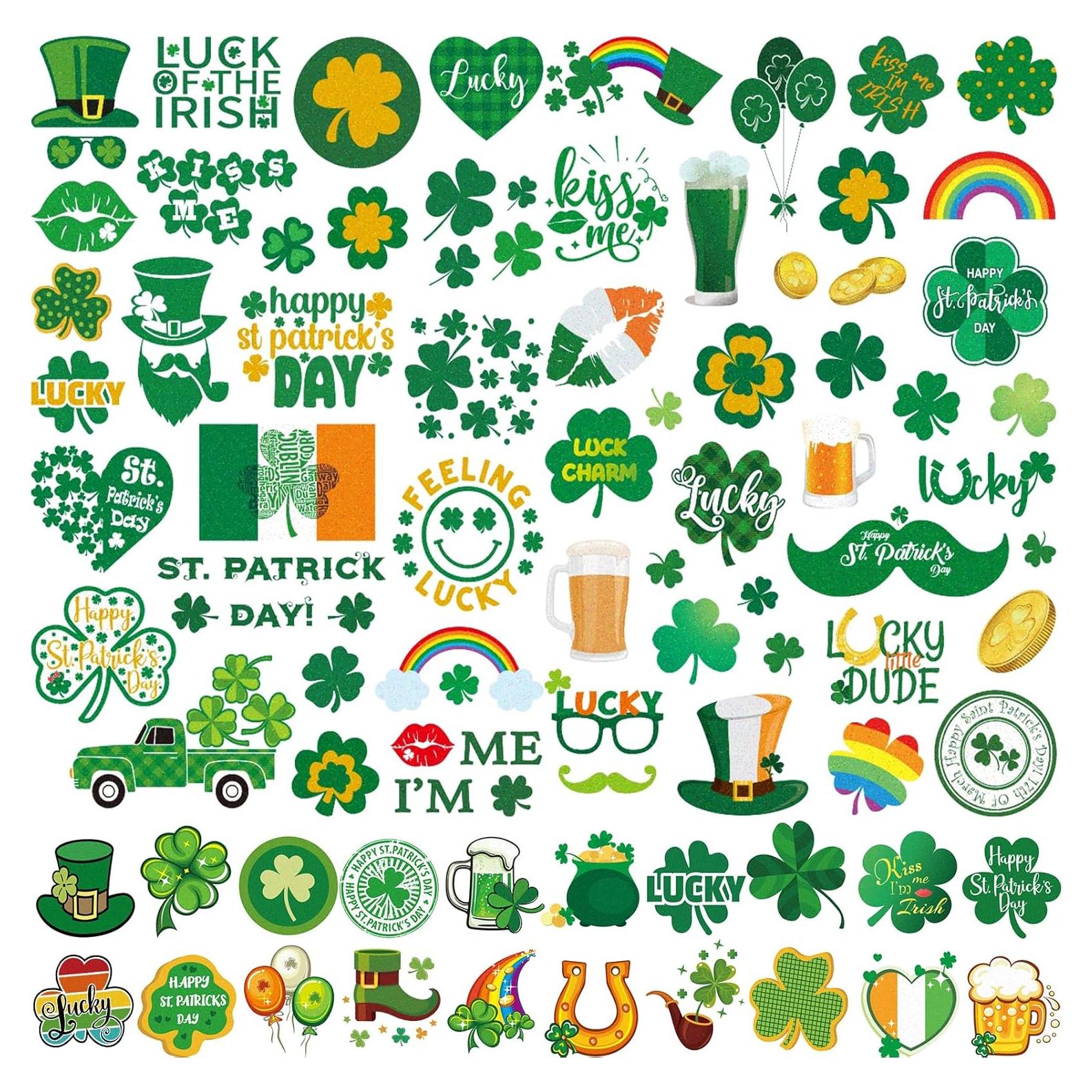 Tatuajes Temporales Brillantes San Patricio 100+ Pcs Zeecdatoo