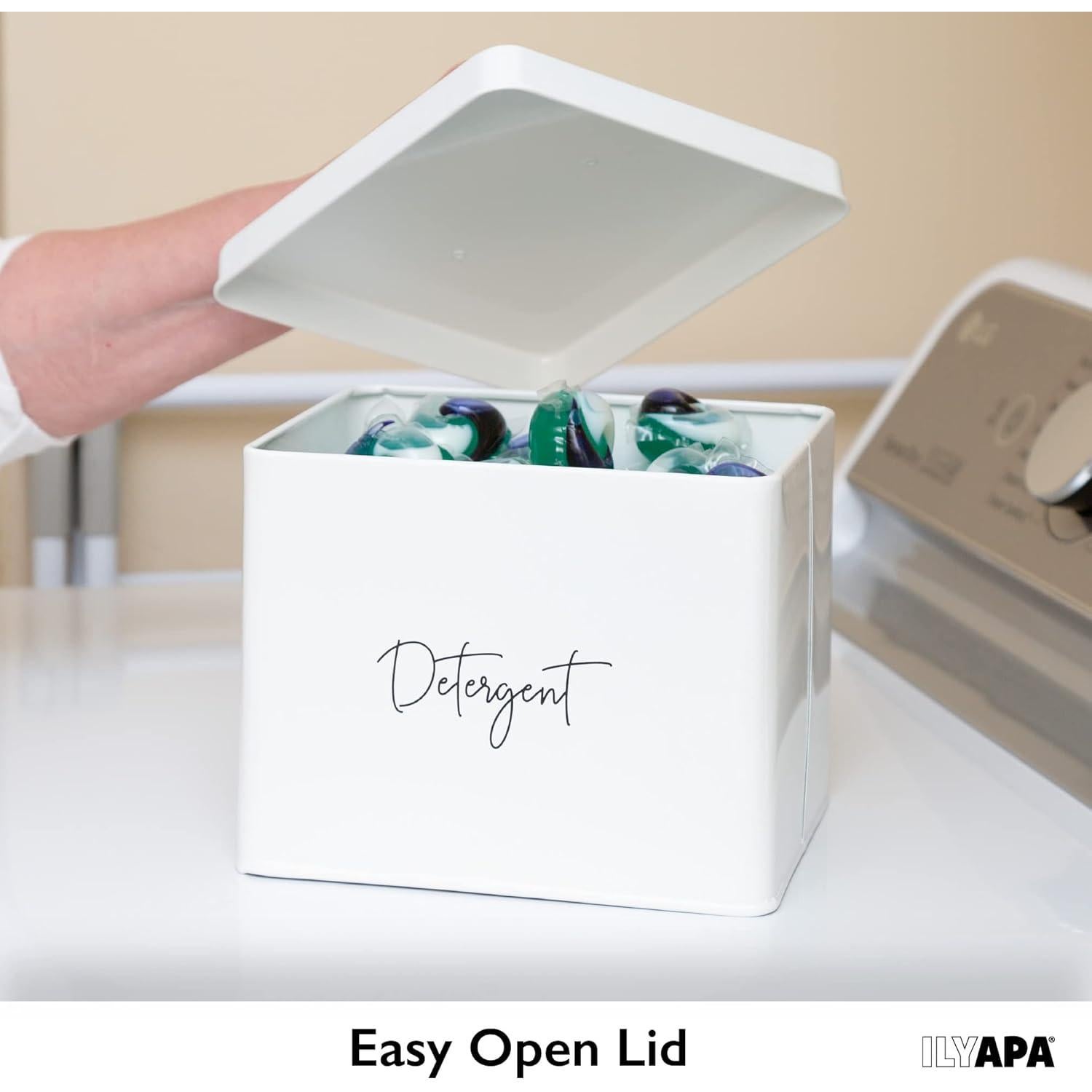 Contenedor de Cápsulas de Lavandería Ilyapa - Organizador Galvanizado