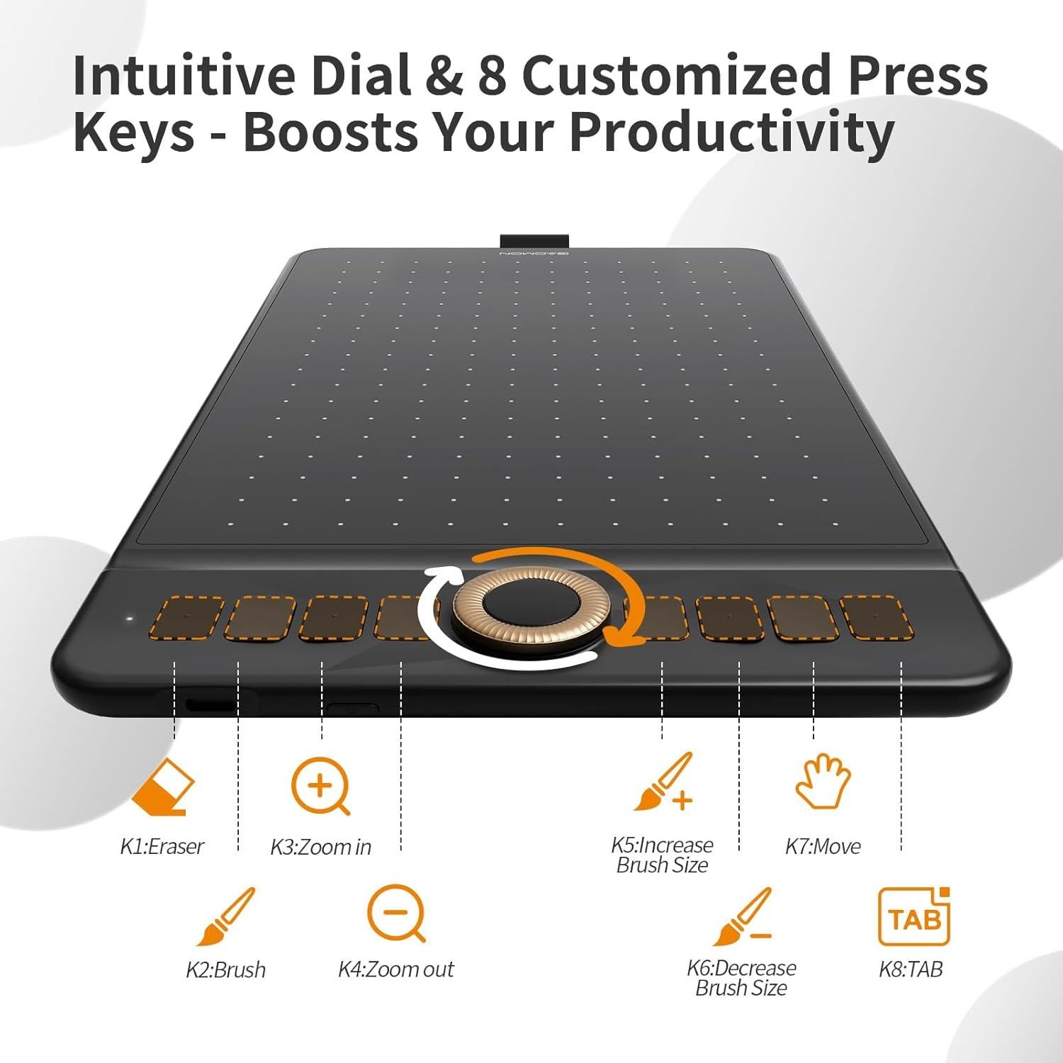 Tableta de Dibujo GAOMON WH851 20,3 x 12,7 cm Bluetooth