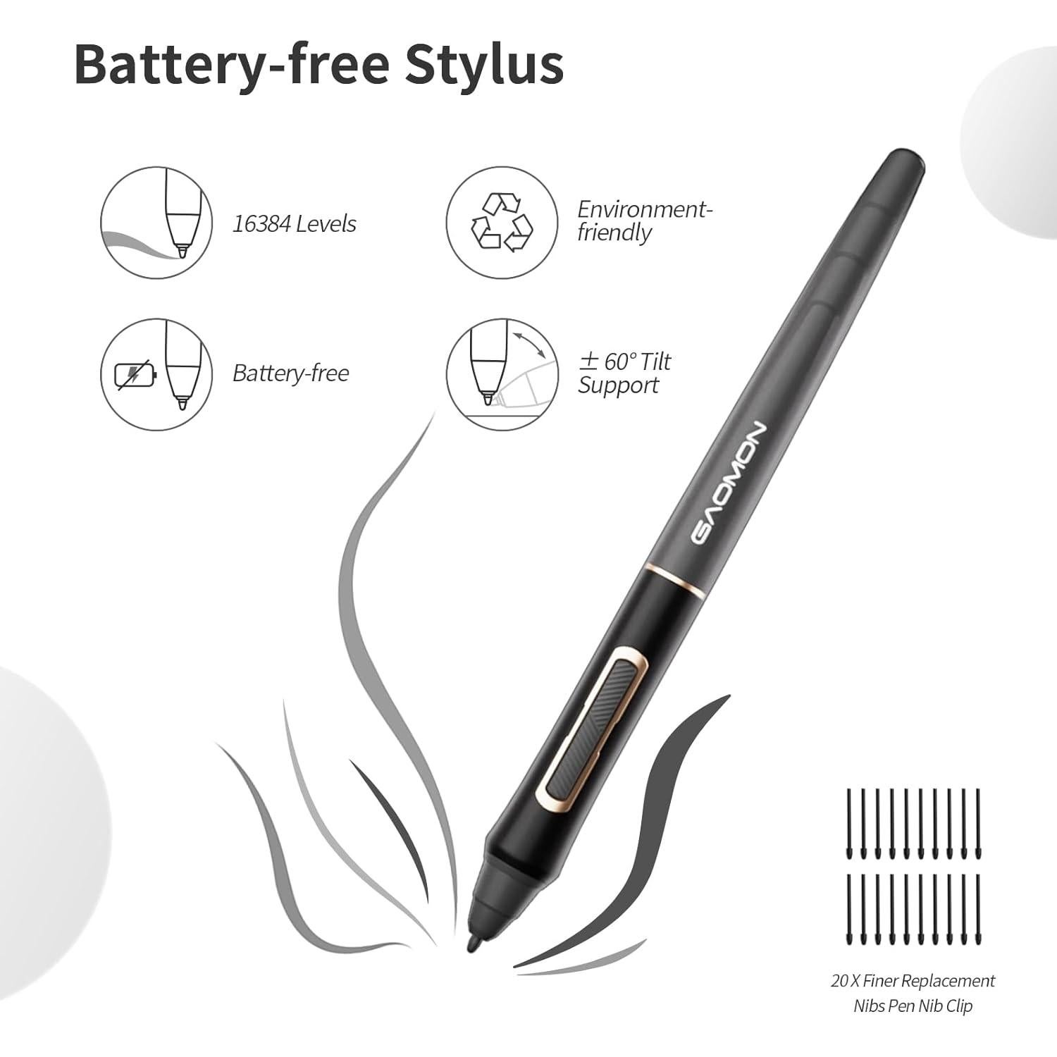 Tableta de Dibujo GAOMON WH851 20,3 x 12,7 cm Bluetooth