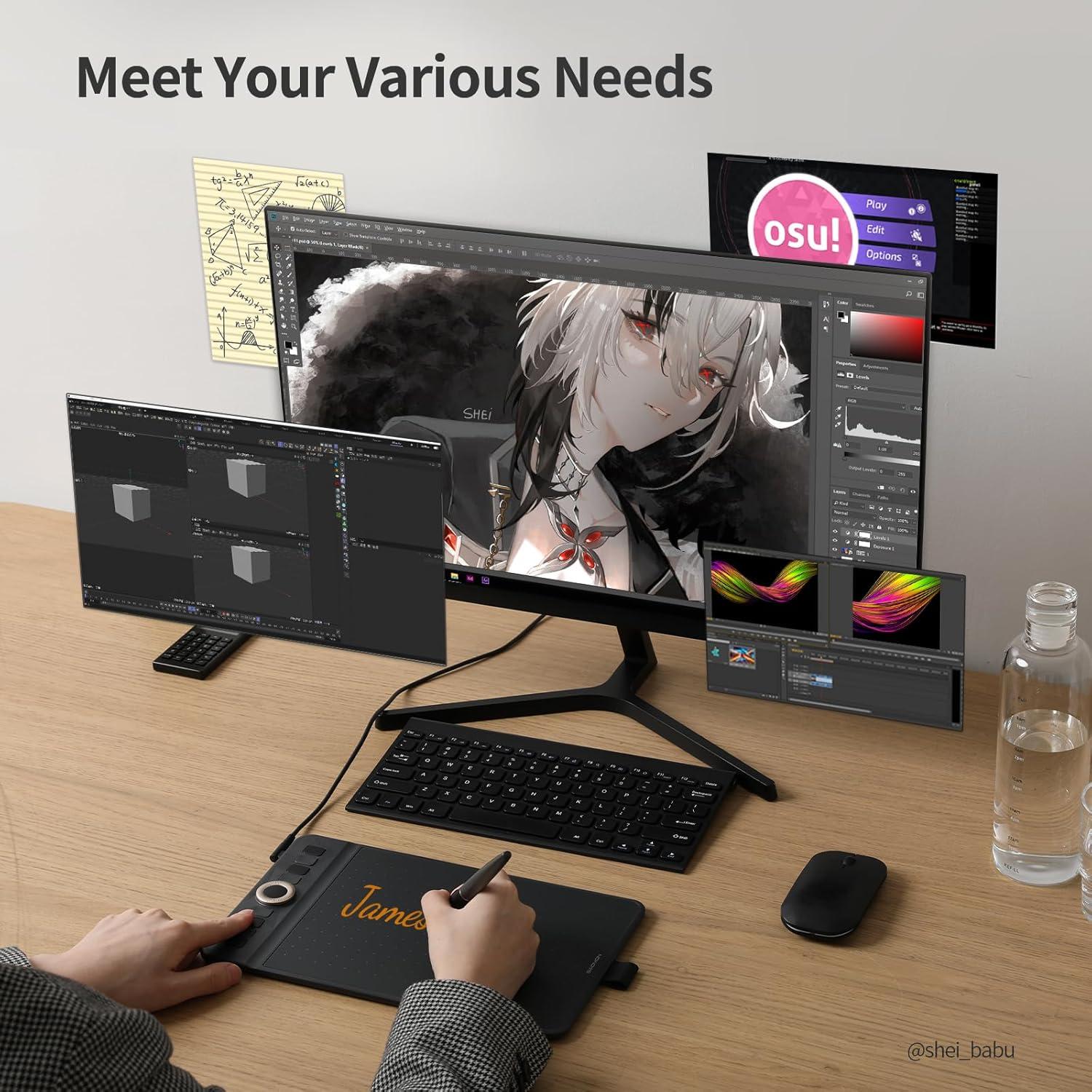 Tableta de Dibujo GAOMON WH851 20,3 x 12,7 cm Bluetooth