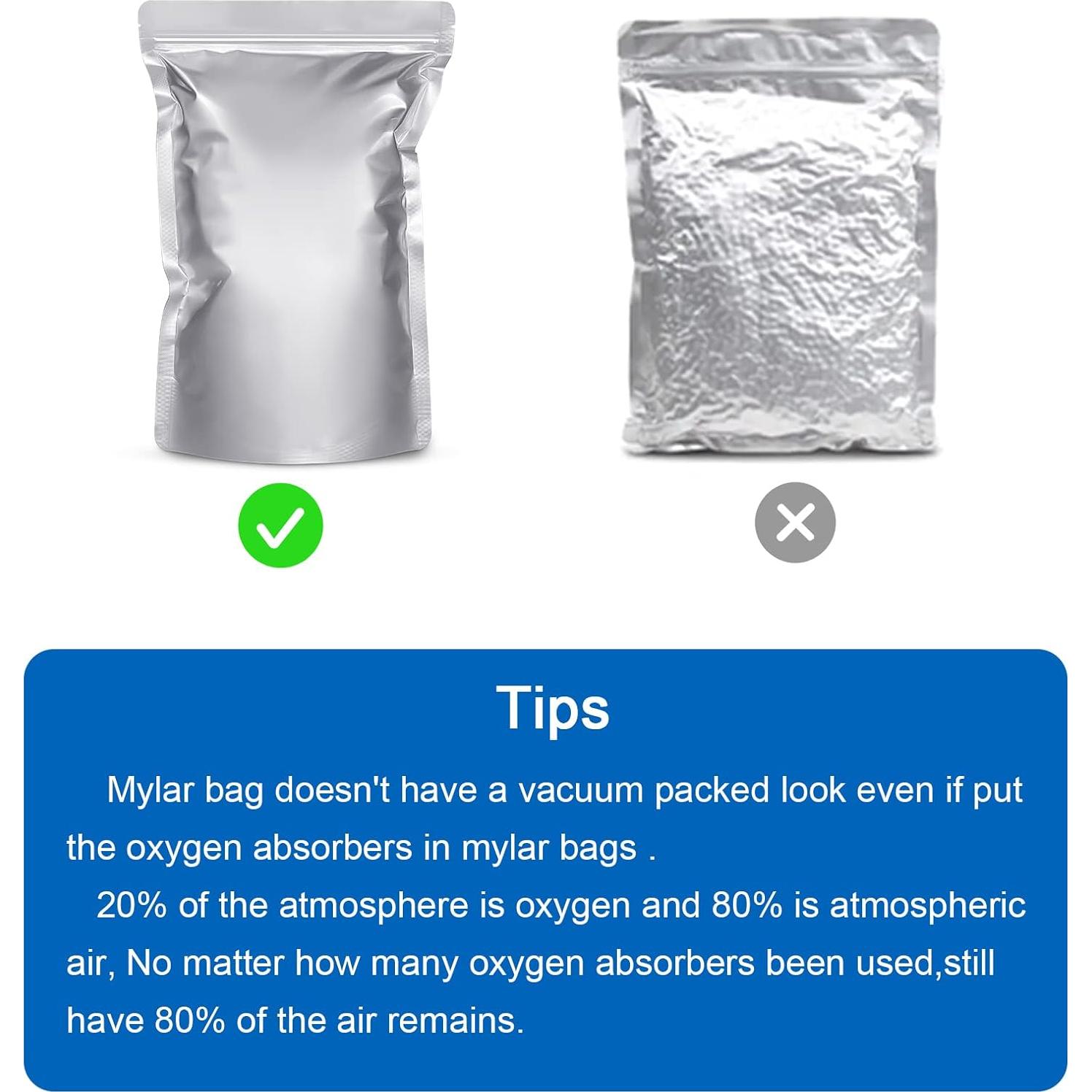 Absorbentes de Oxígeno ZRLEI 400cc - 100 Unidades para Alimentos