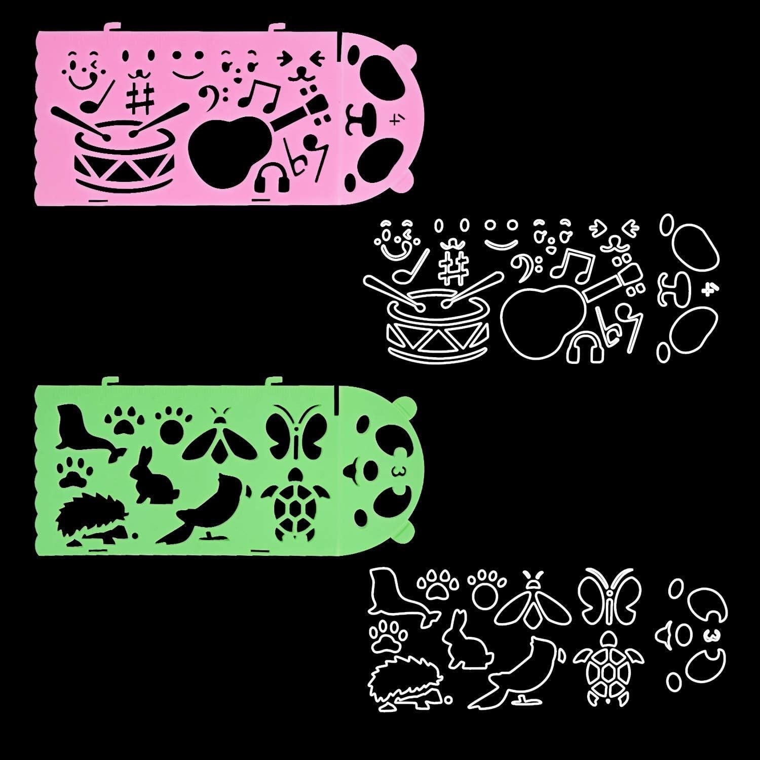 Juego de Plantillas de Dibujo BronaGrand - 4 Piezas de Plástico