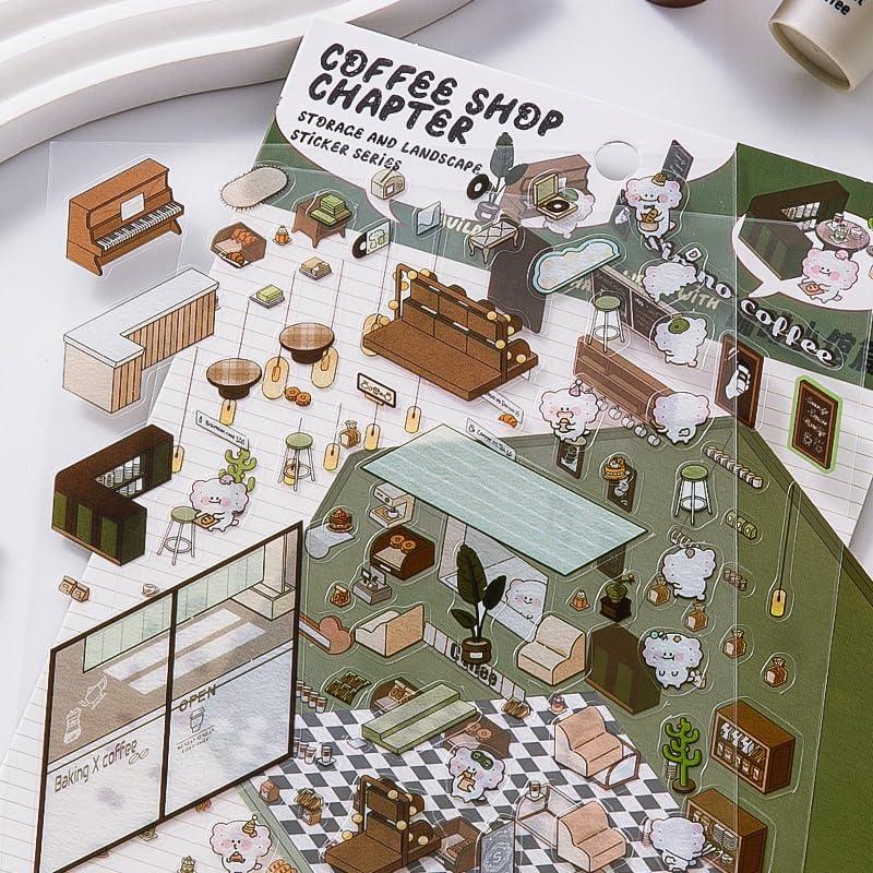 Set de Stickers 3D DIY BRINTRUNG - 4 Piezas Caricatura