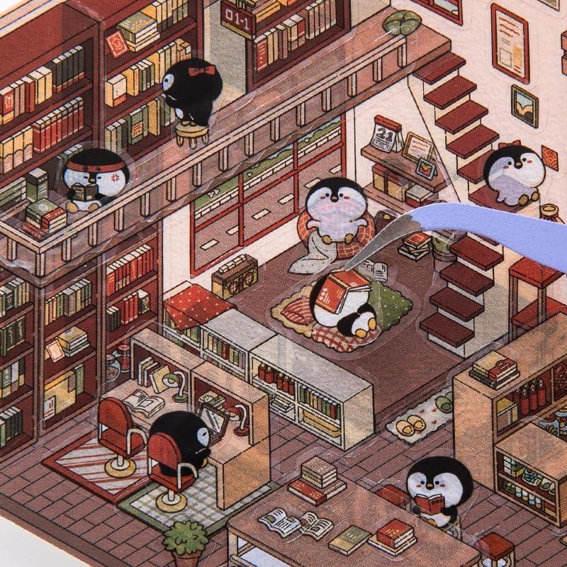 Set de Stickers 3D DIY BRINTRUNG - 4 Piezas Caricatura