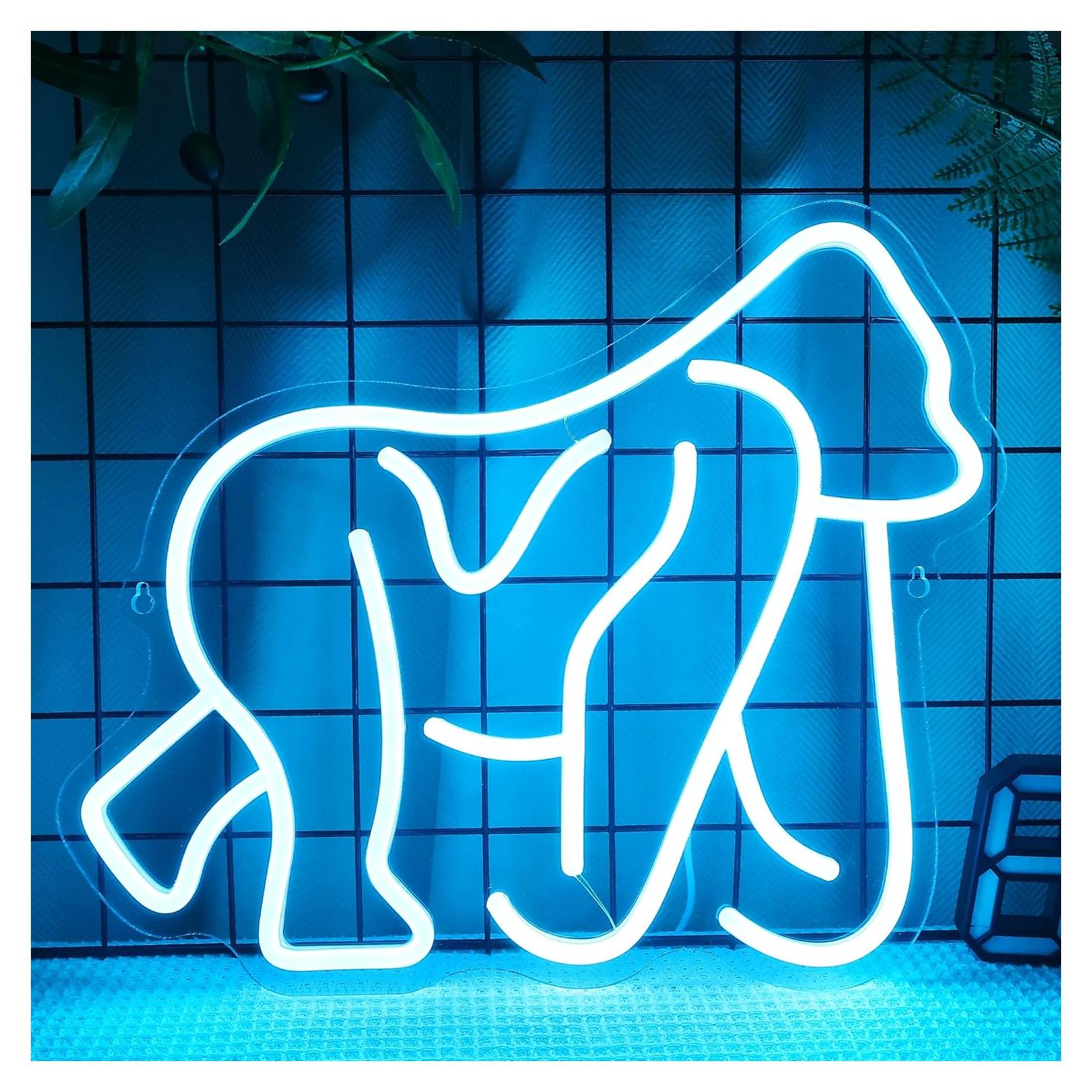 Luz de Neón LED Gorila Ammonite 40.6x30.5cm Decoración