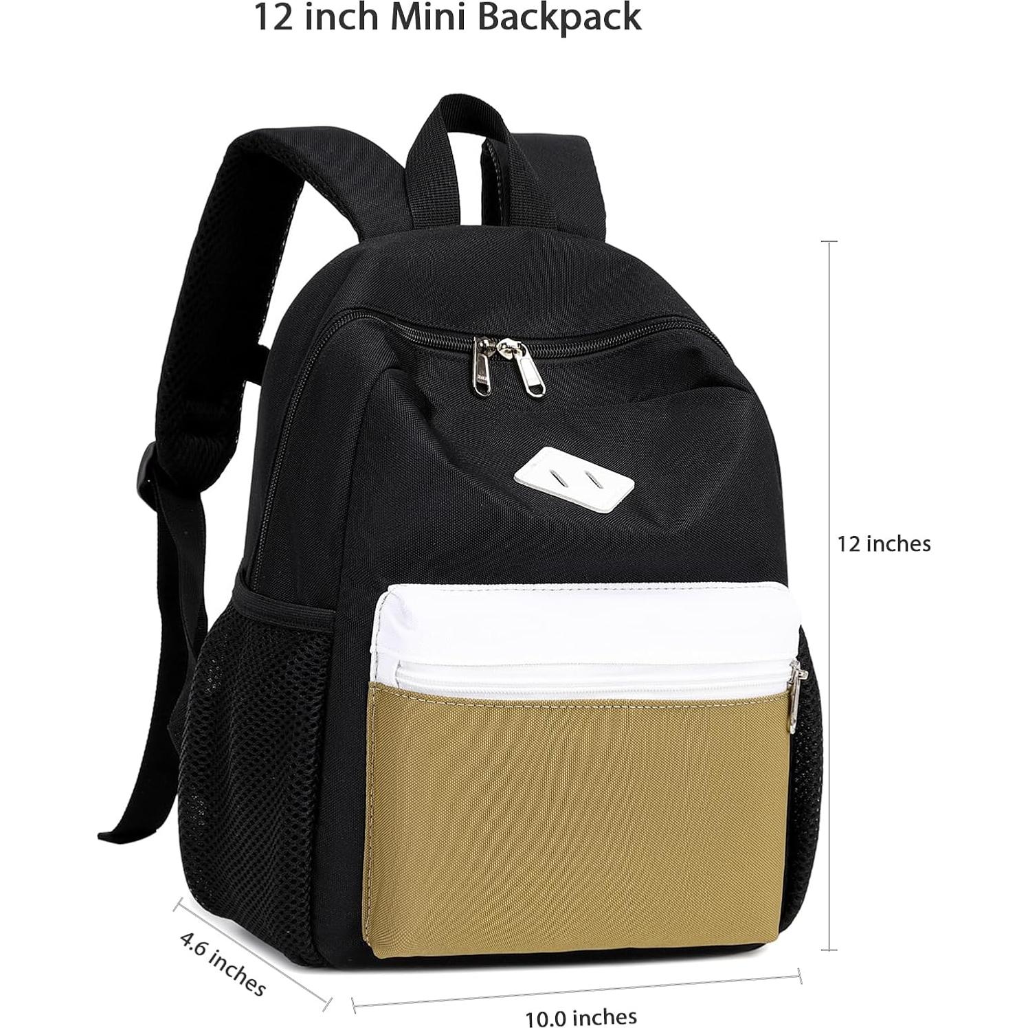 Mochila Infantil Octsky 30.5x25.4 cm, Correa Pecho, Marrón Negro