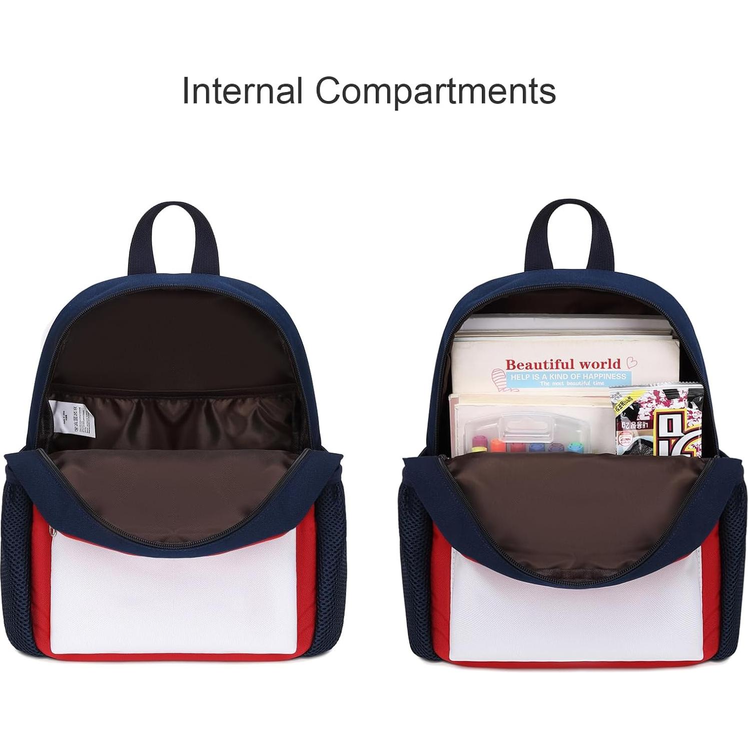 Mochila Infantil Octsky 30.5x25.4 cm, Correa Pecho, Marrón Negro