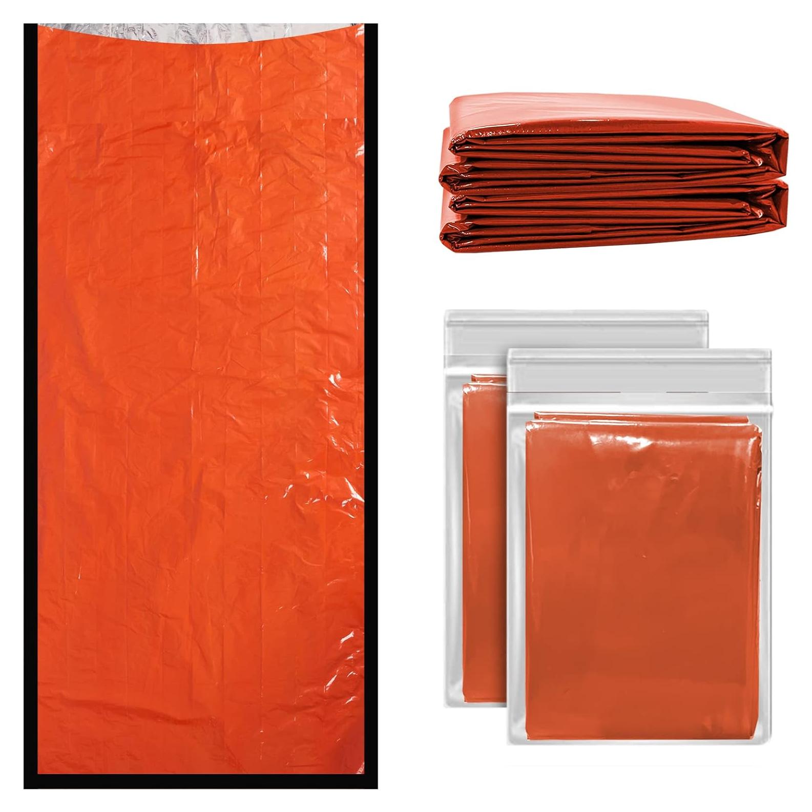 Bolsa de Dormir de Emergencia Anyoo Mylar Impermeable 2 Unidades