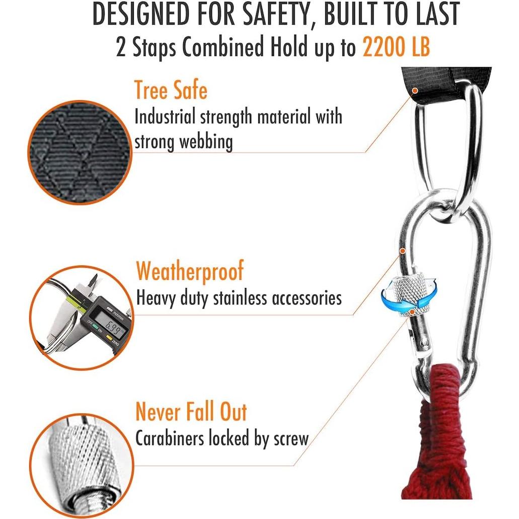 Kit de correas colgantes Pangaea para columpios de árbol 1.52m