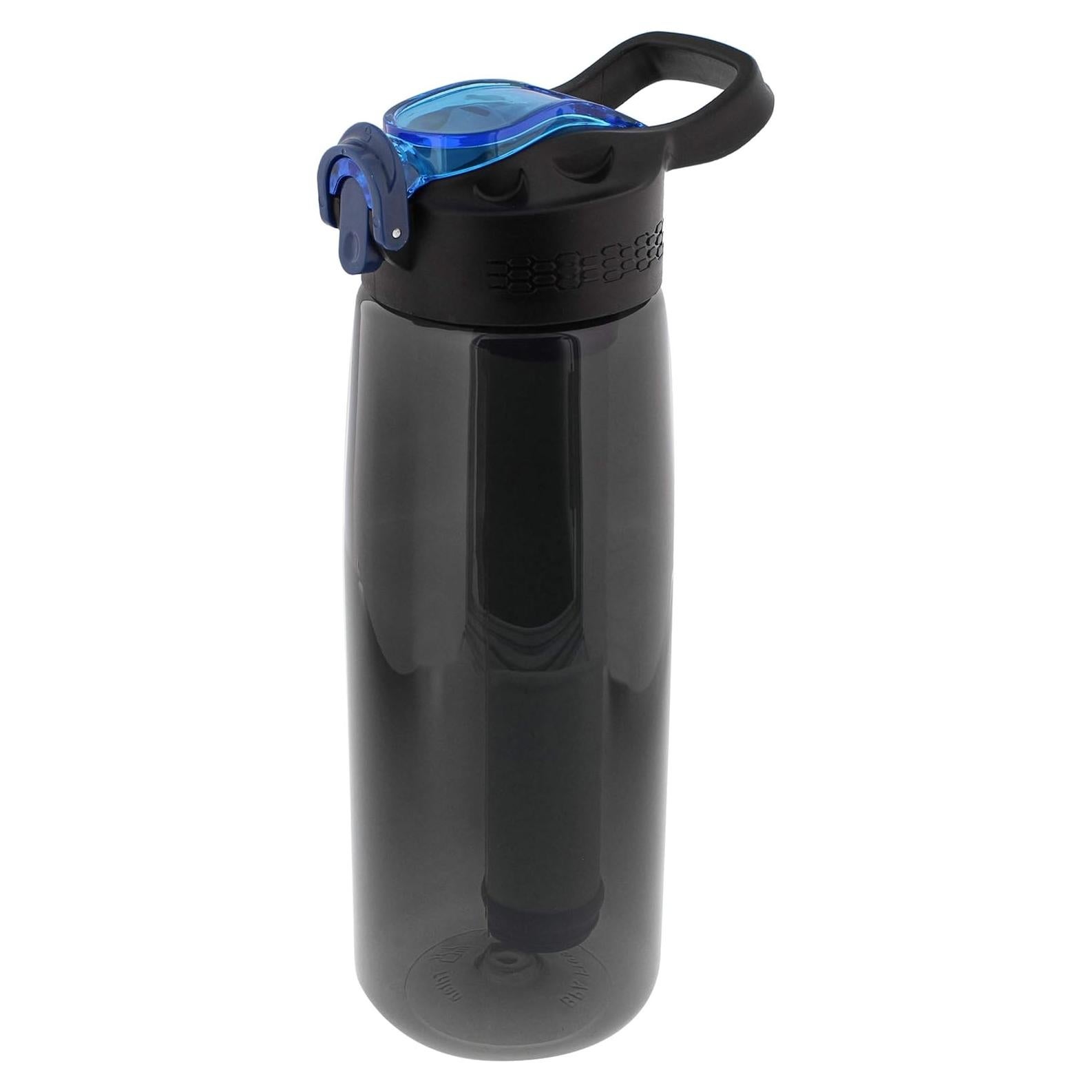 Botella de Filtro de Agua SDS 1500ml Negra para Camping