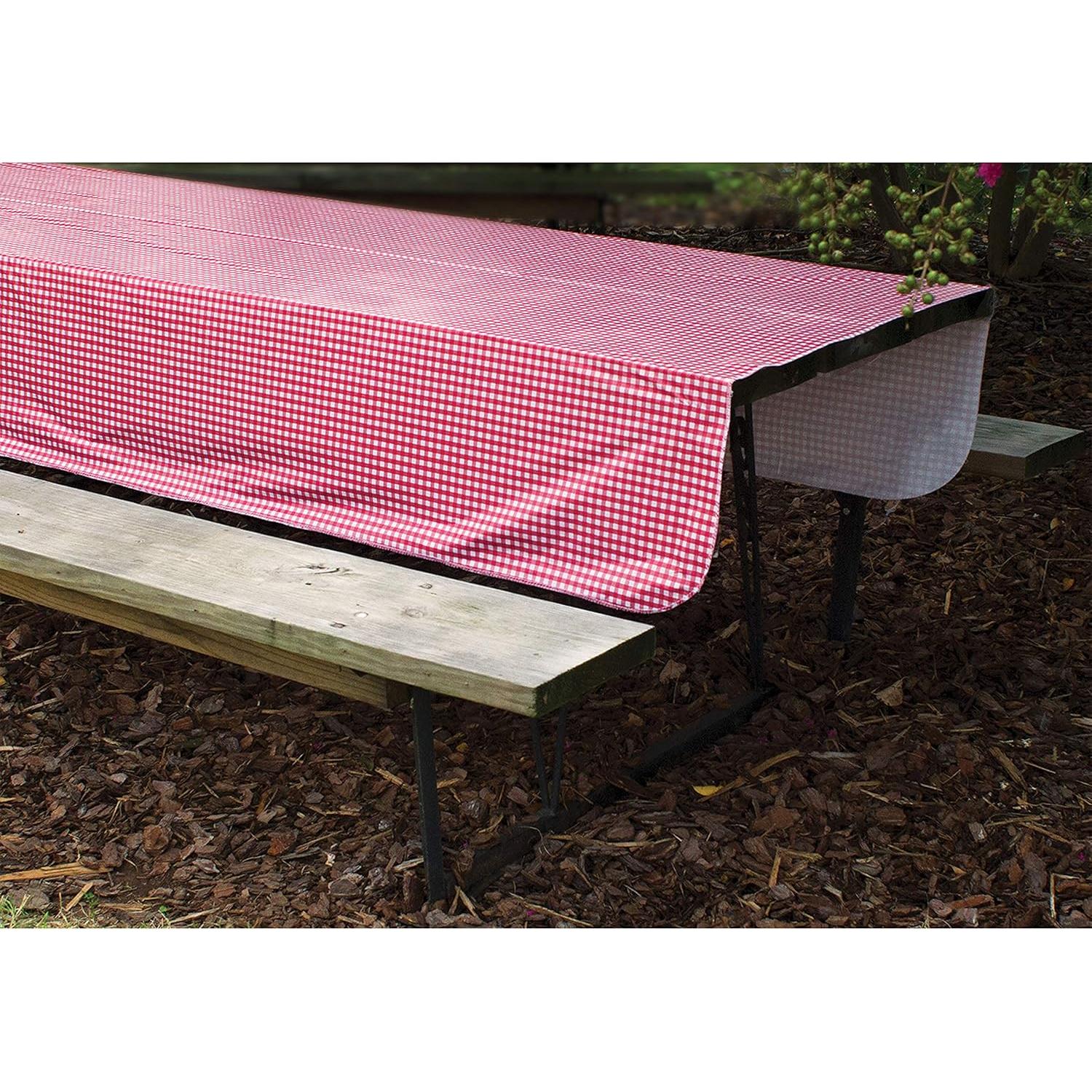 Mantel de Picnic Camco 51019 Rojo/Blanco 132x213 cm Impermeable