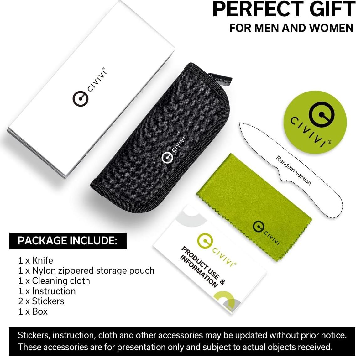 Cuchillo Plegable CIVIVI Elementum 8.81 cm Acero Inoxidable Negro