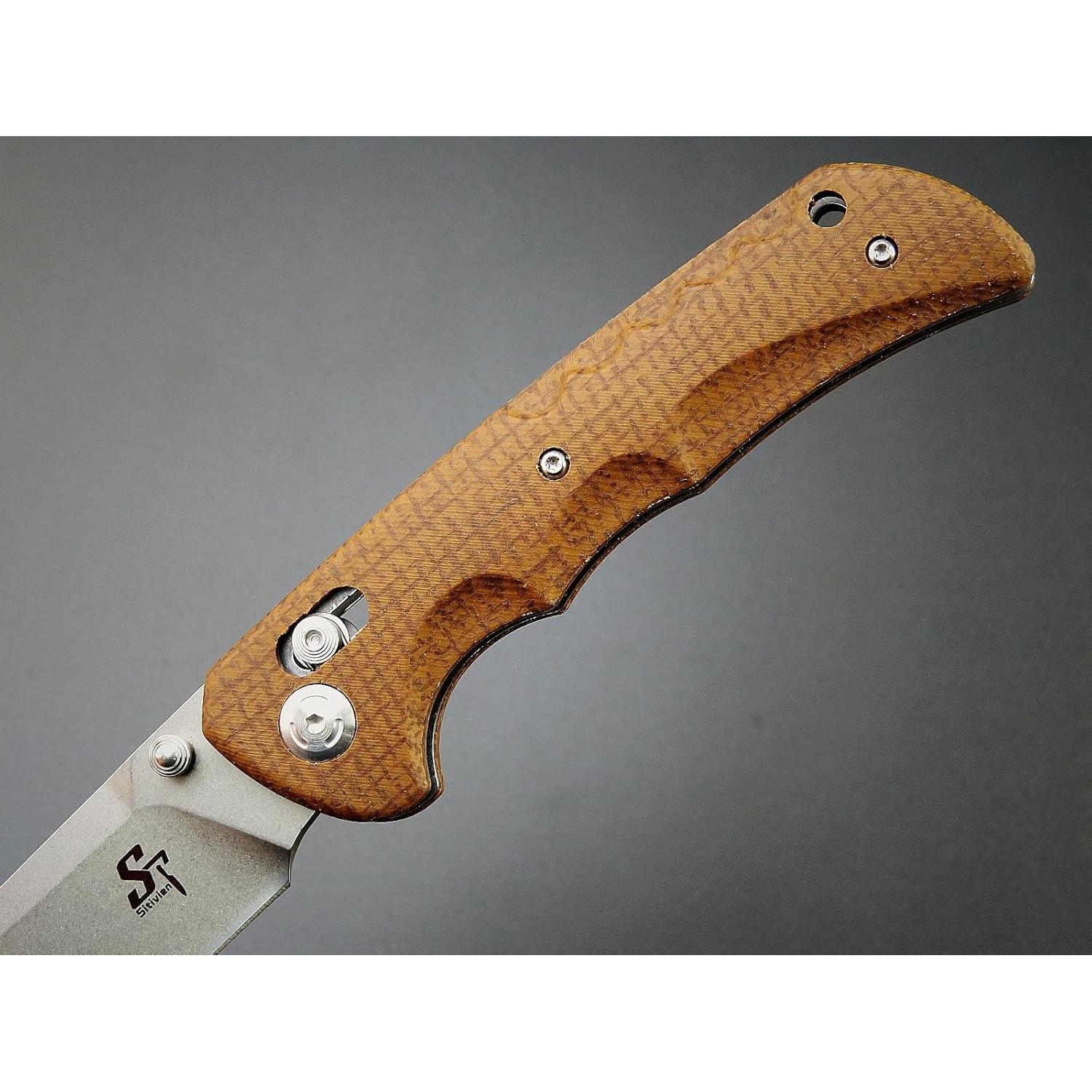 Cuchillo Plegable Sitivien ST110 D2 Micarta 21.3cm Marrón