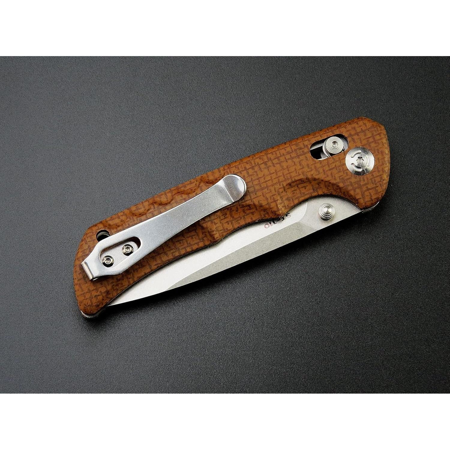 Cuchillo Plegable Sitivien ST110 D2 Micarta 21.3cm Marrón