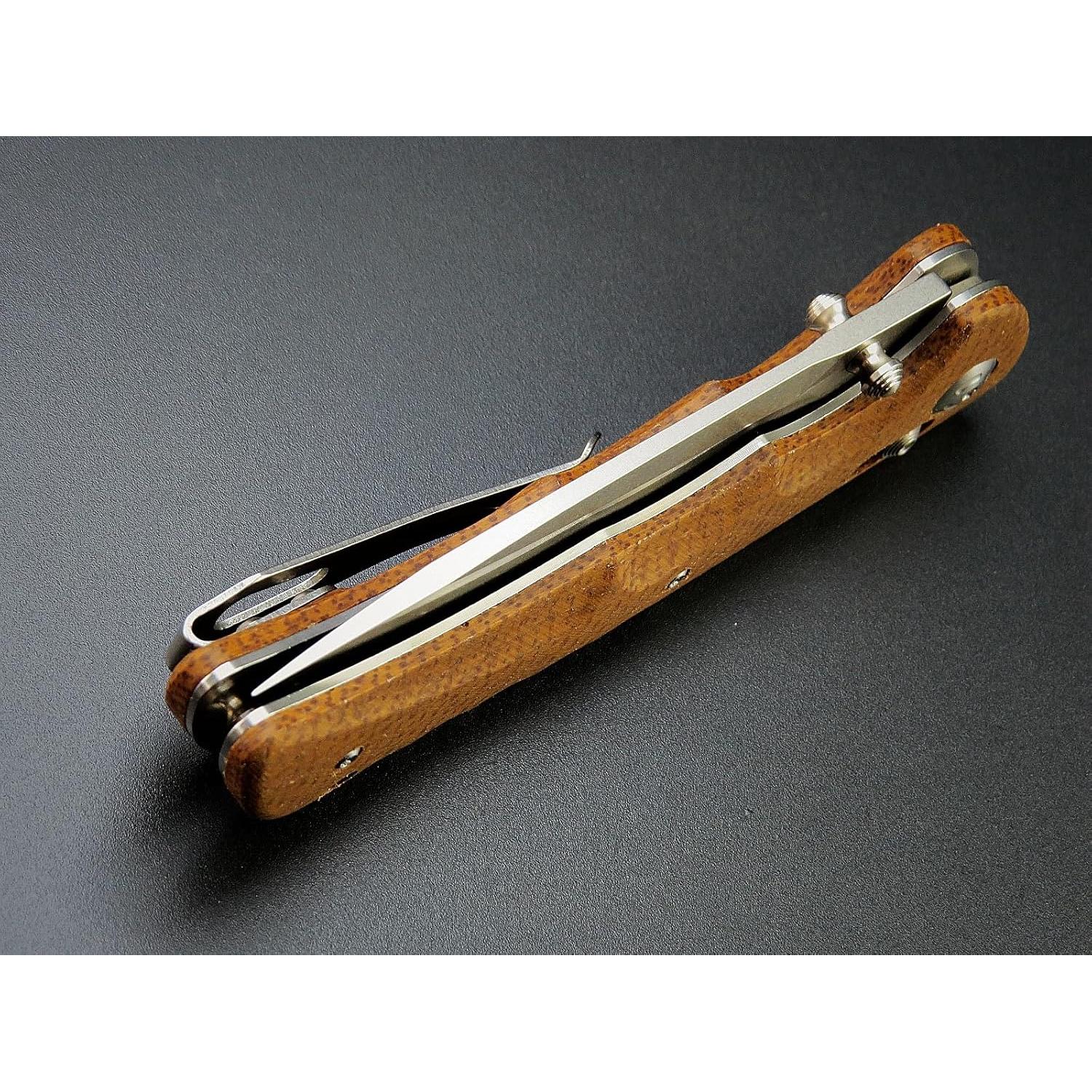 Cuchillo Plegable Sitivien ST110 D2 Micarta 21.3cm Marrón