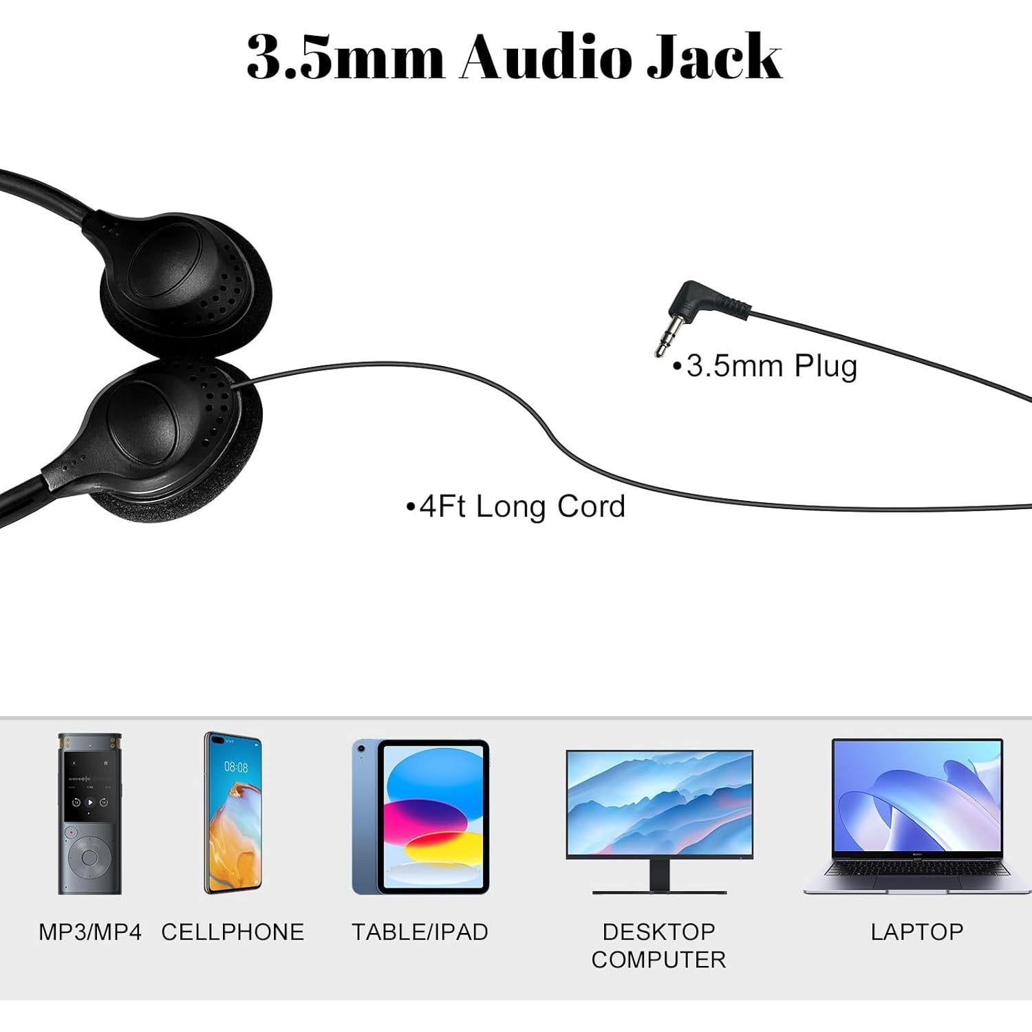 10 Auriculares para Niños ZHENWAY Modelo 006 con Jack 3.5mm