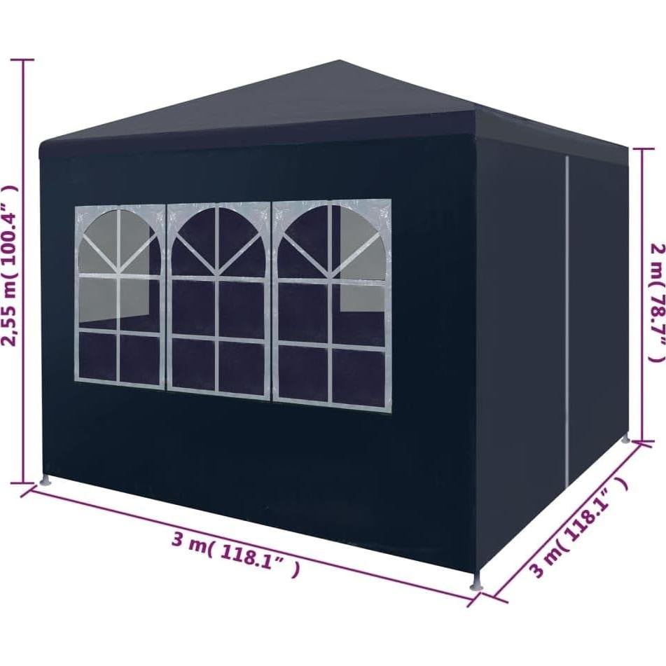 Carpa de Fiesta WEHUOSIF 3x3m Azul Resistente al Agua