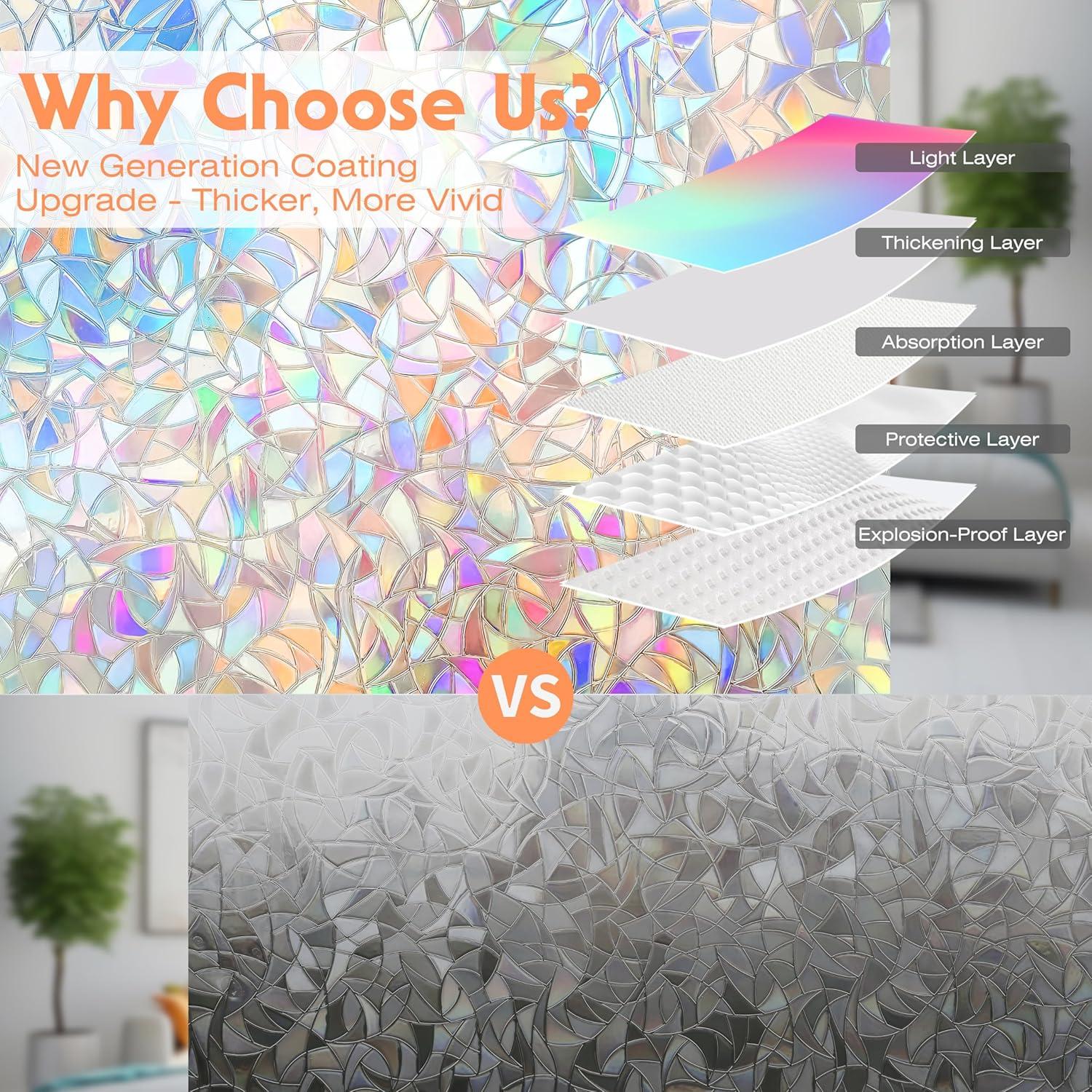 Película de Ventana Privada Divertida 3D UV 30x200 cm