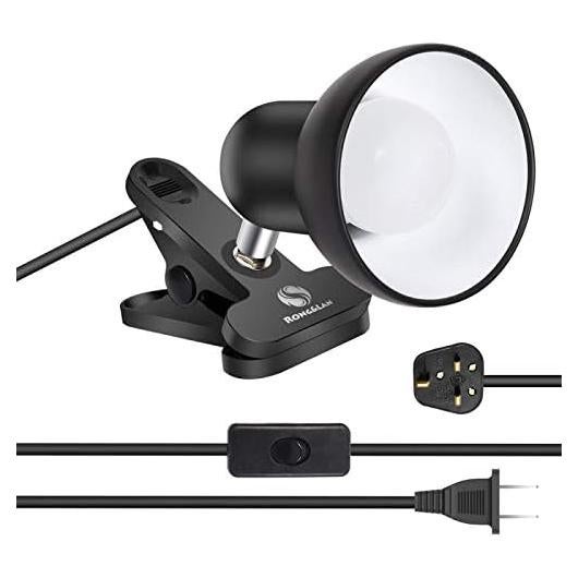 Lámpara de Clip Rong&LAN LED 30W Ajustable 360° Negro